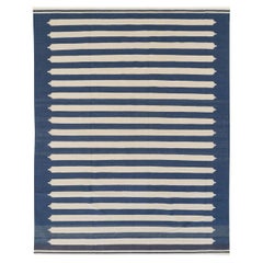 Tapis Dhurrie indien moderne du 21e siècle à tissage plat