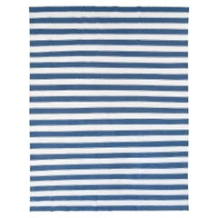 Tapis Dhurrie indien moderne du 21e siècle à tissage plat