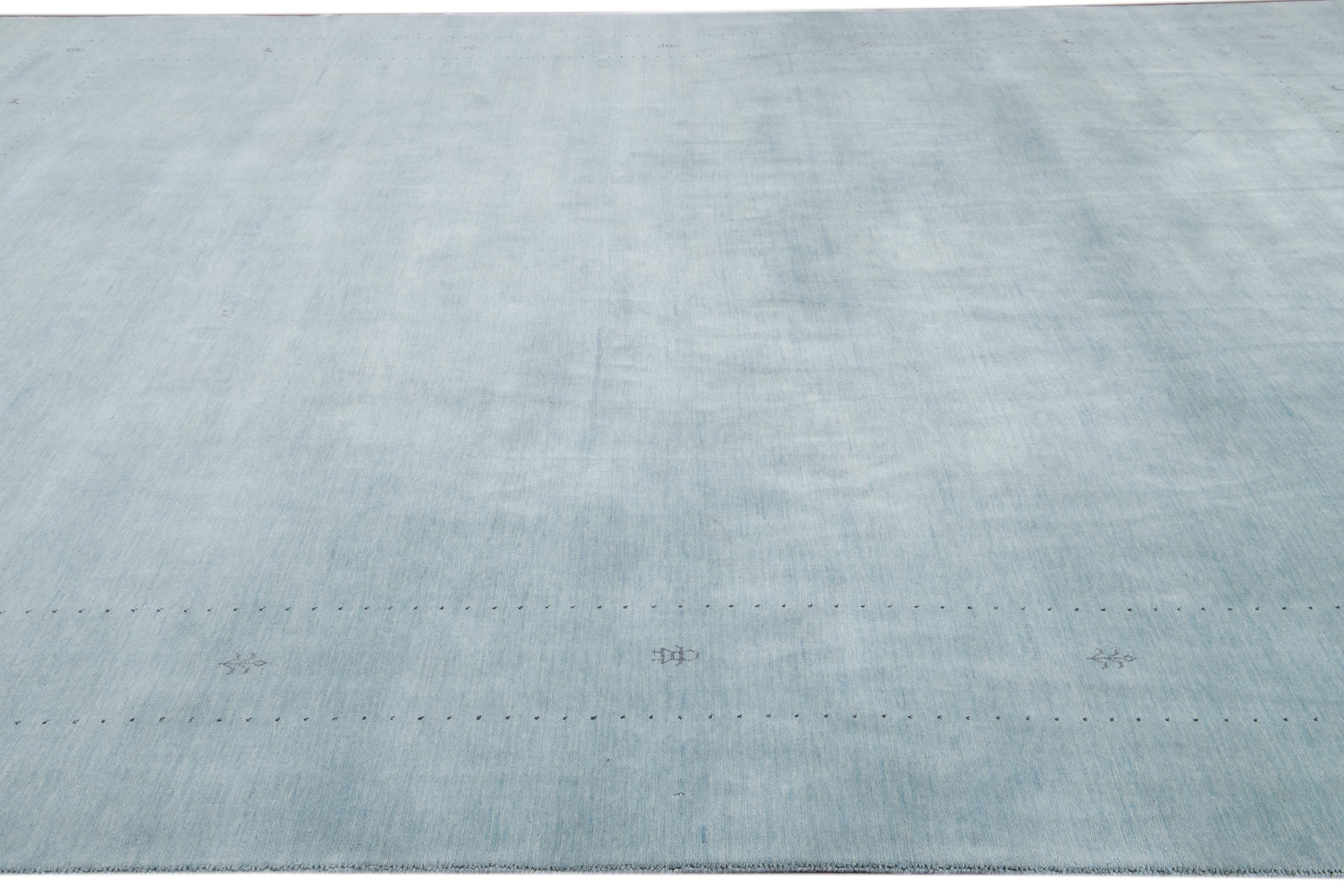 Alfombra india moderna estilo Gabbeh del siglo XXI Anudado a mano en venta