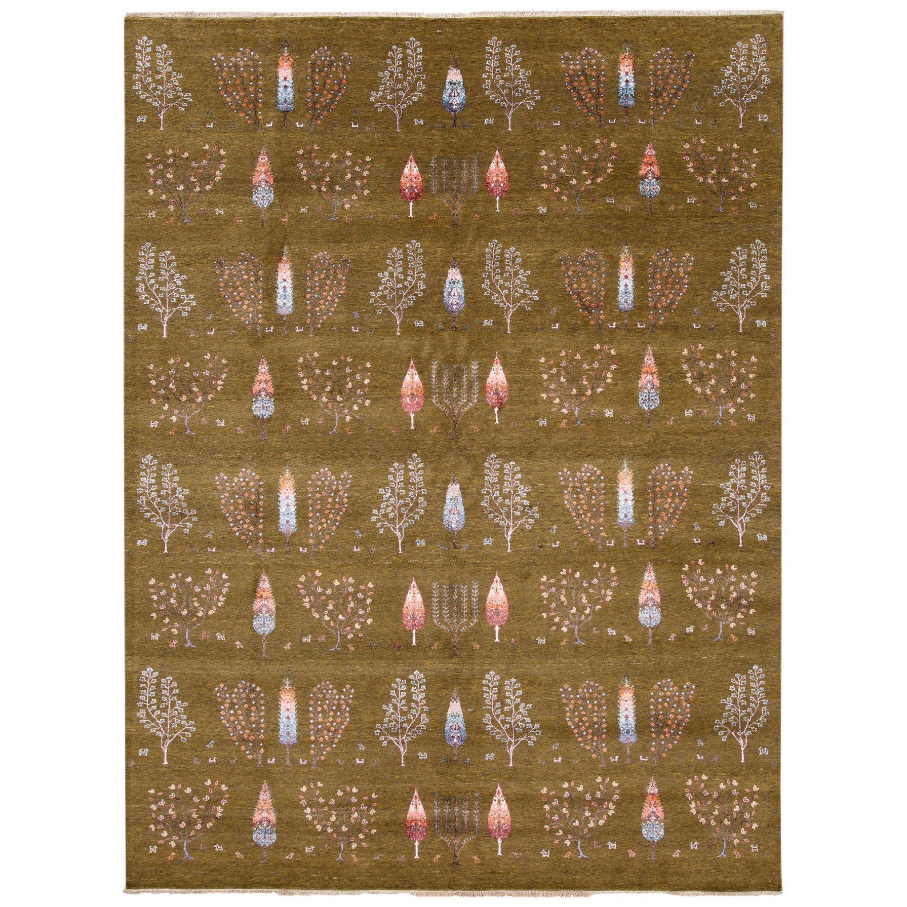 21st Century Modern Indian Gabbeh Style Rug