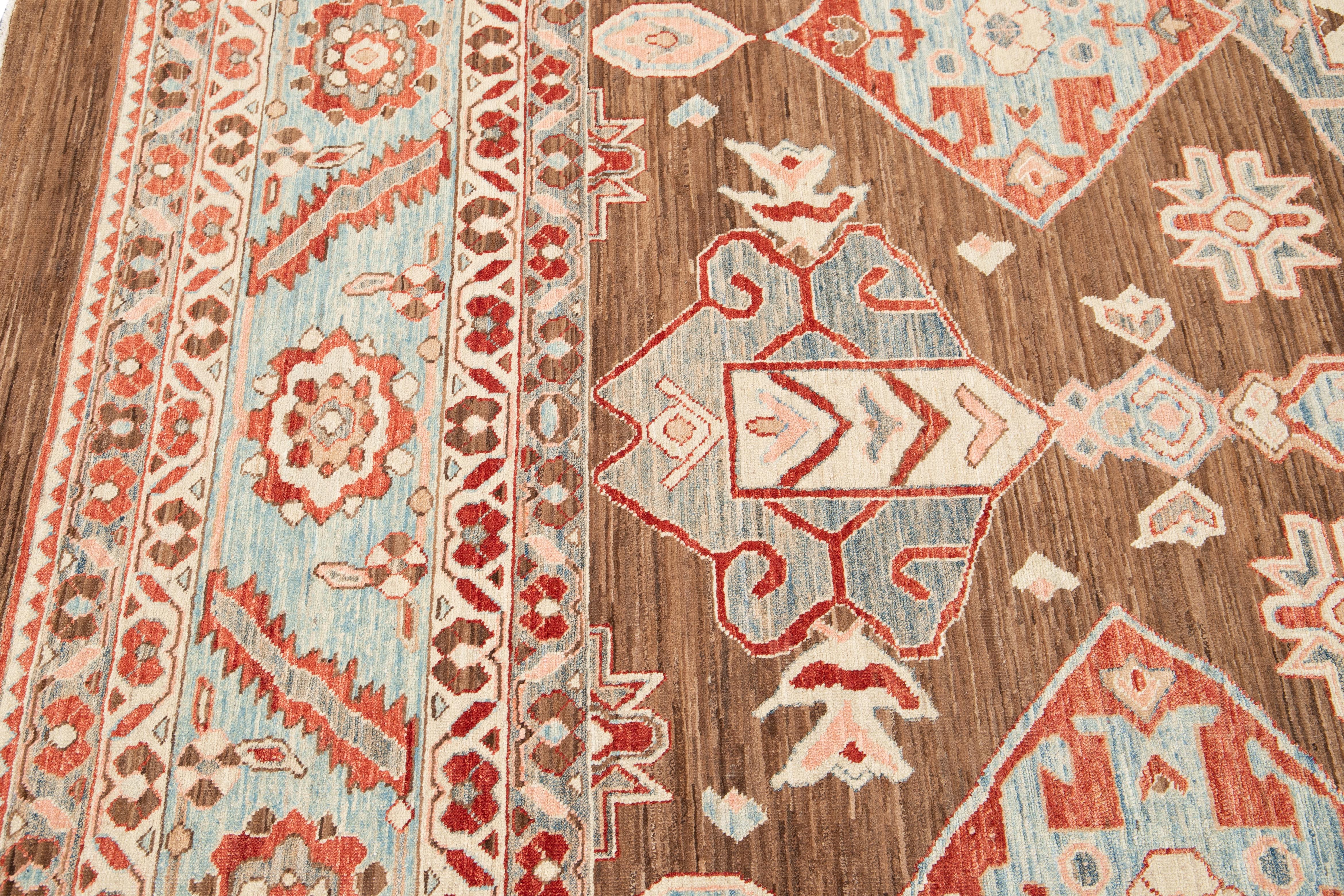 tapis indien en laine moderne du 21e siècle en vente 3