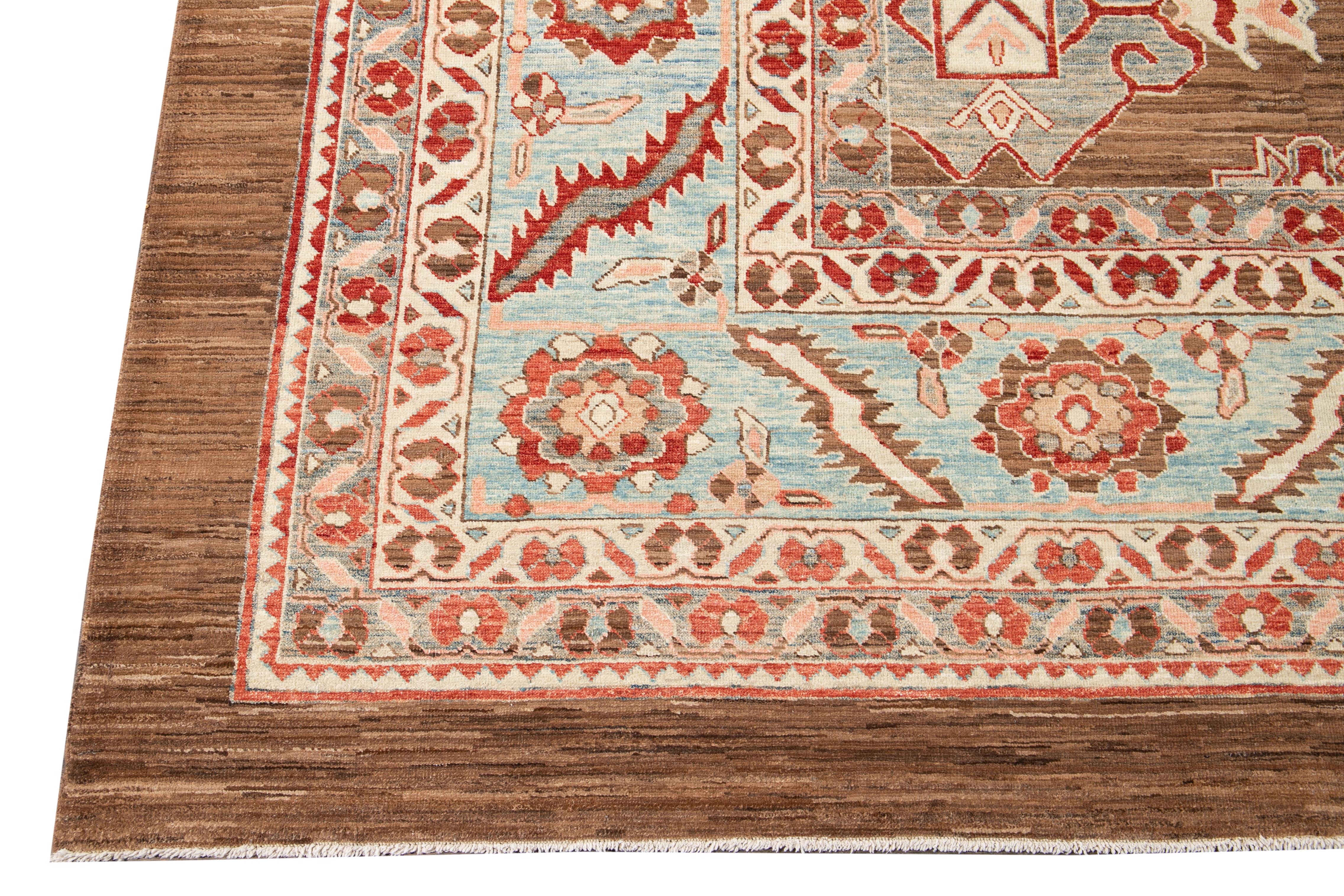 tapis indien en laine moderne du 21e siècle en vente 5