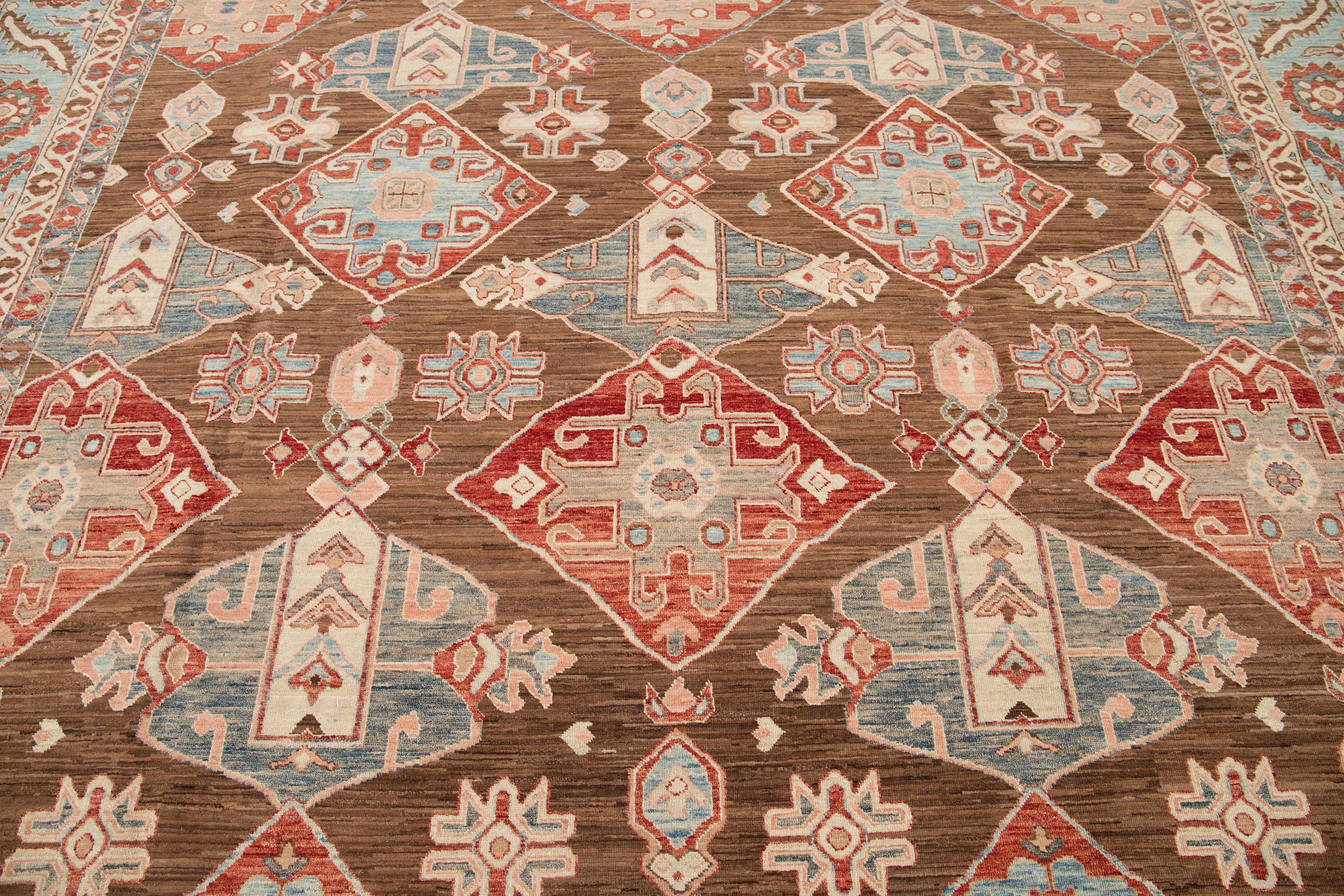 tapis indien en laine moderne du 21e siècle en vente 6
