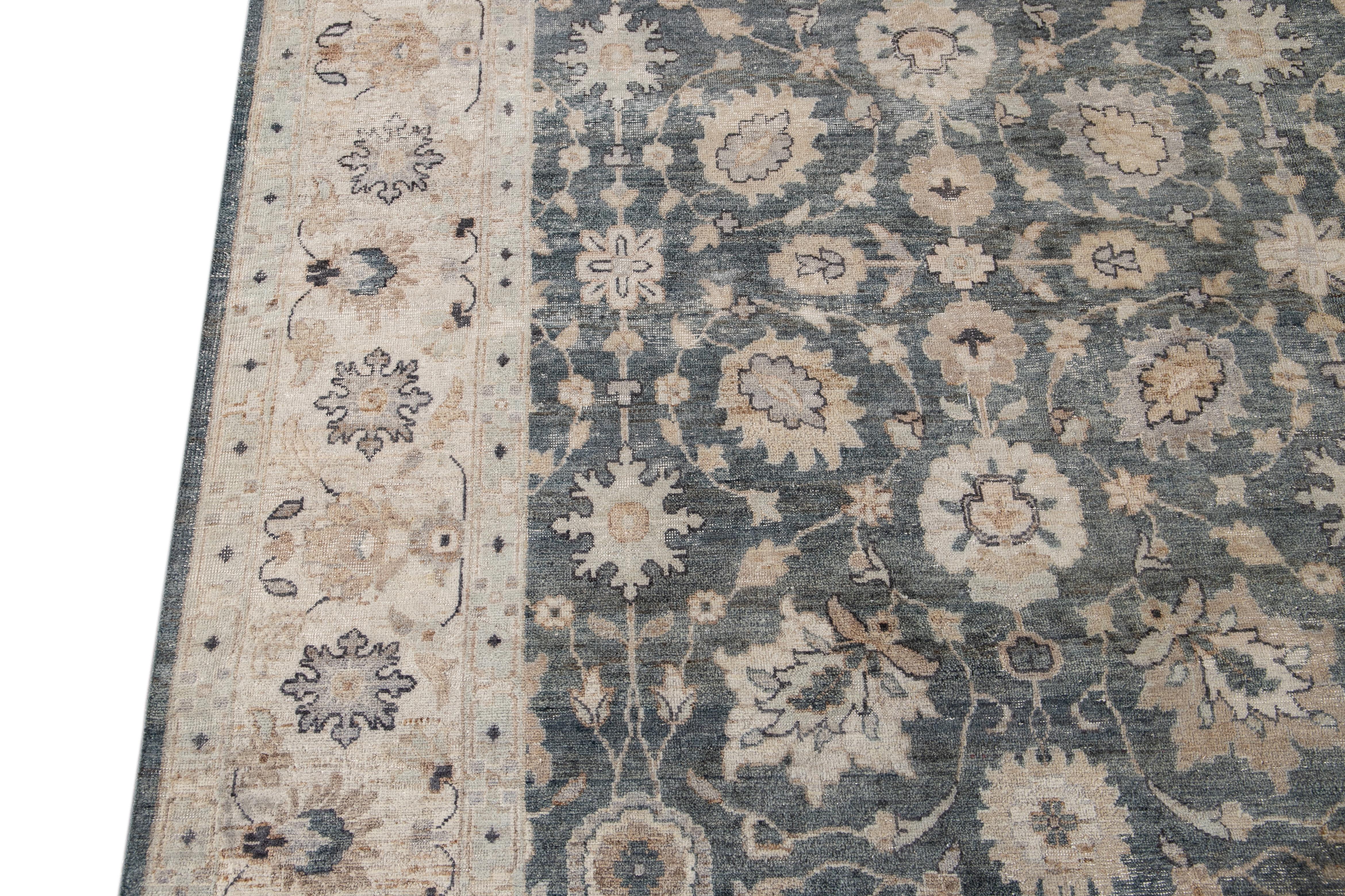 21st Century Modern Indian Wool Rug For Sale 8