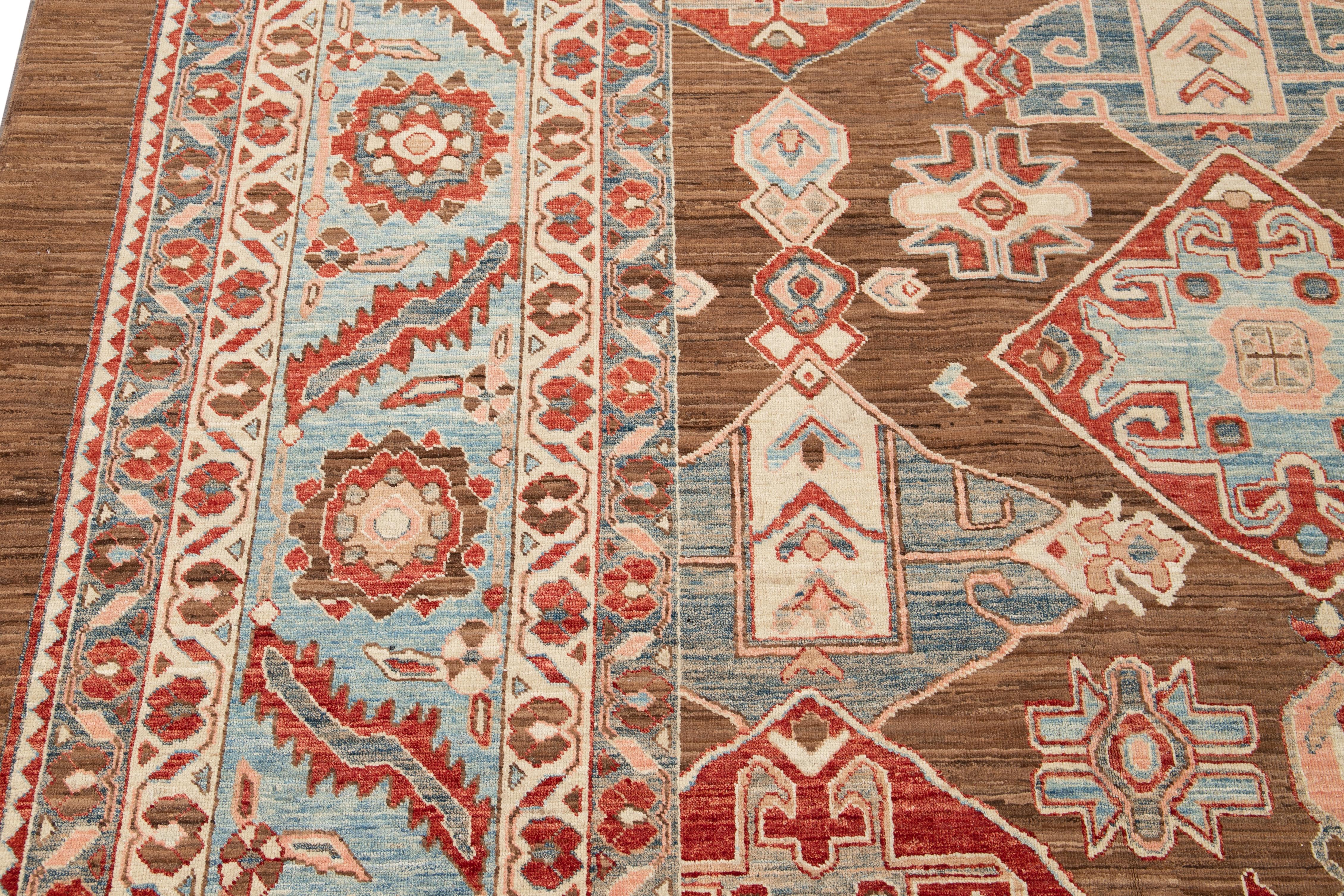 tapis indien en laine moderne du 21e siècle en vente 7