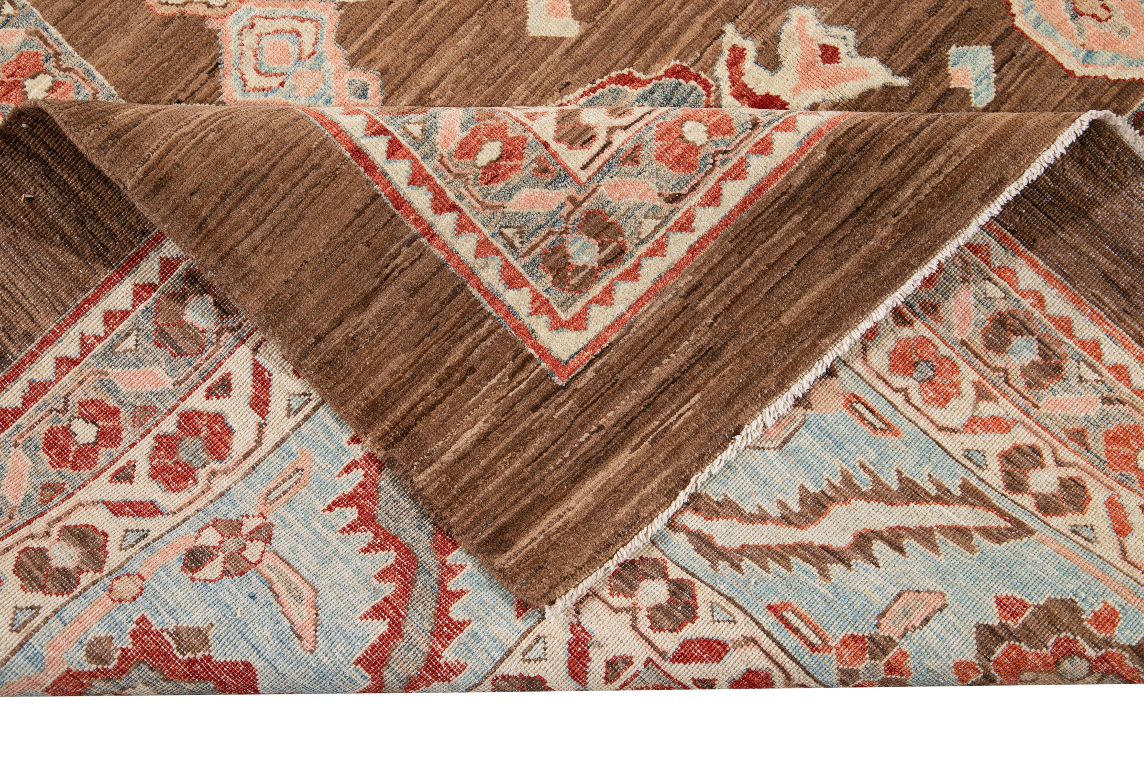 Hand-Knotted 21st Century Modern Indian Wool Rug For Sale