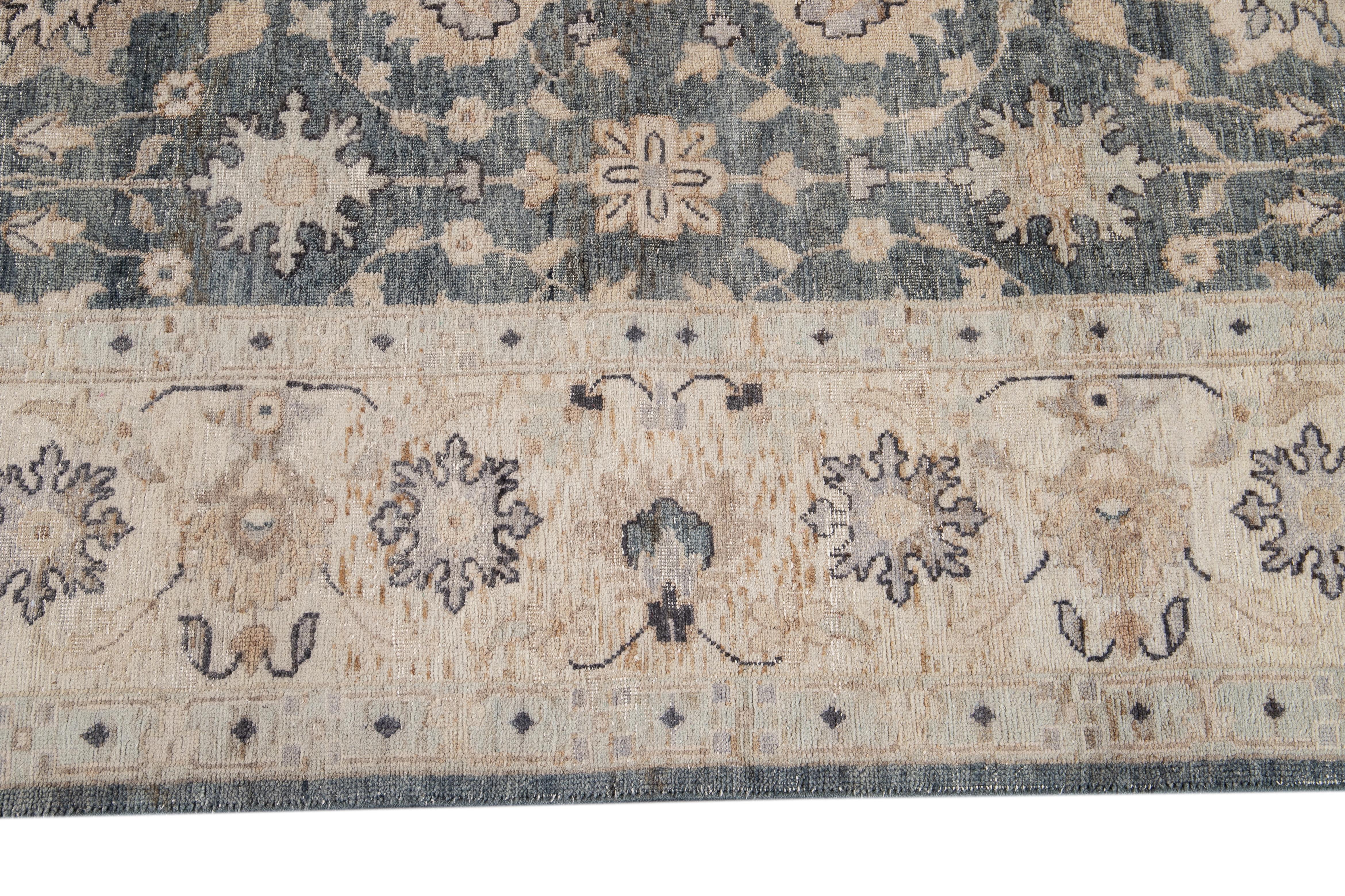 tapis indien en laine moderne du 21e siècle Neuf - En vente à Norwalk, CT