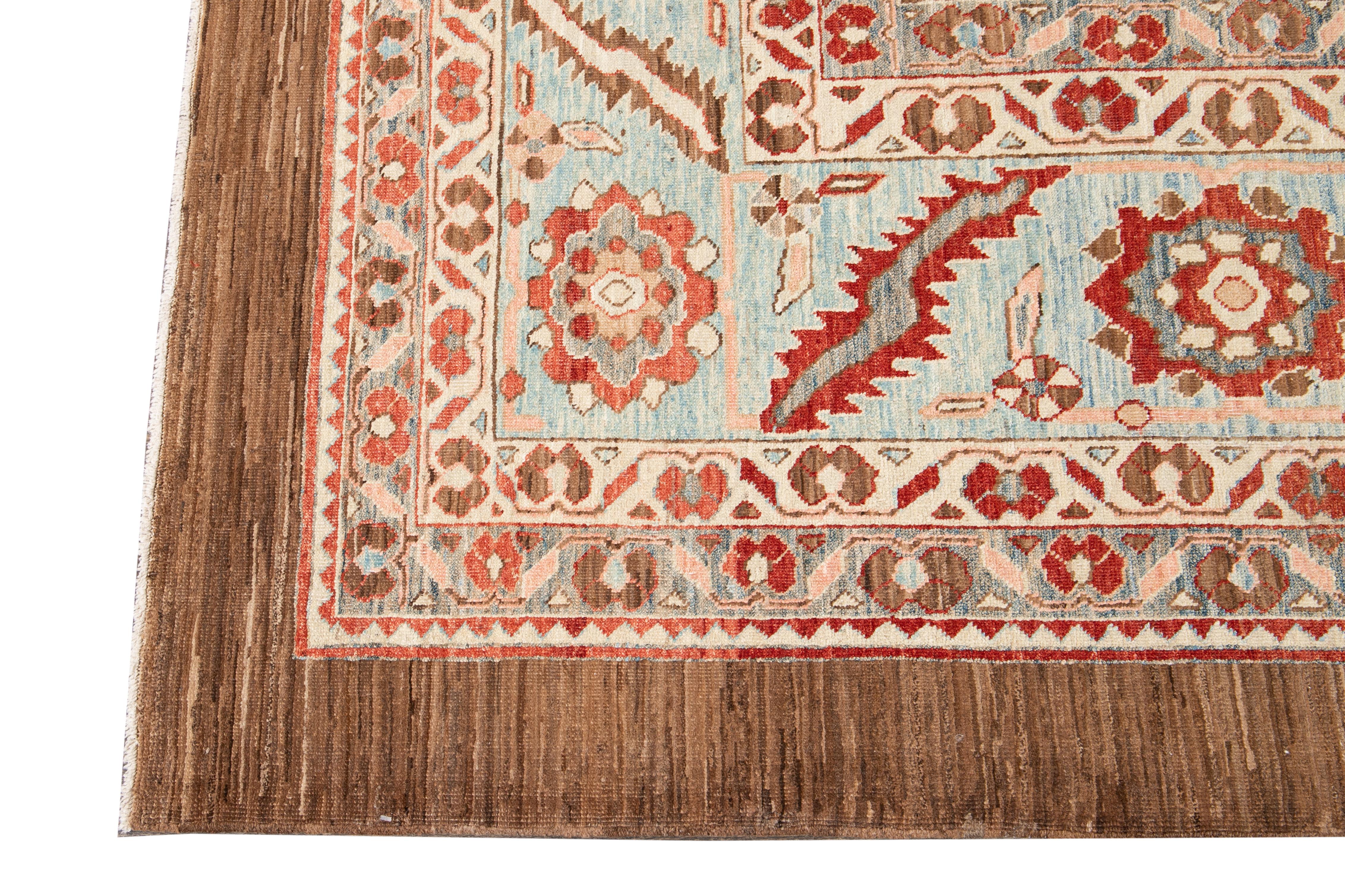 XXIe siècle et contemporain tapis indien en laine moderne du 21e siècle en vente