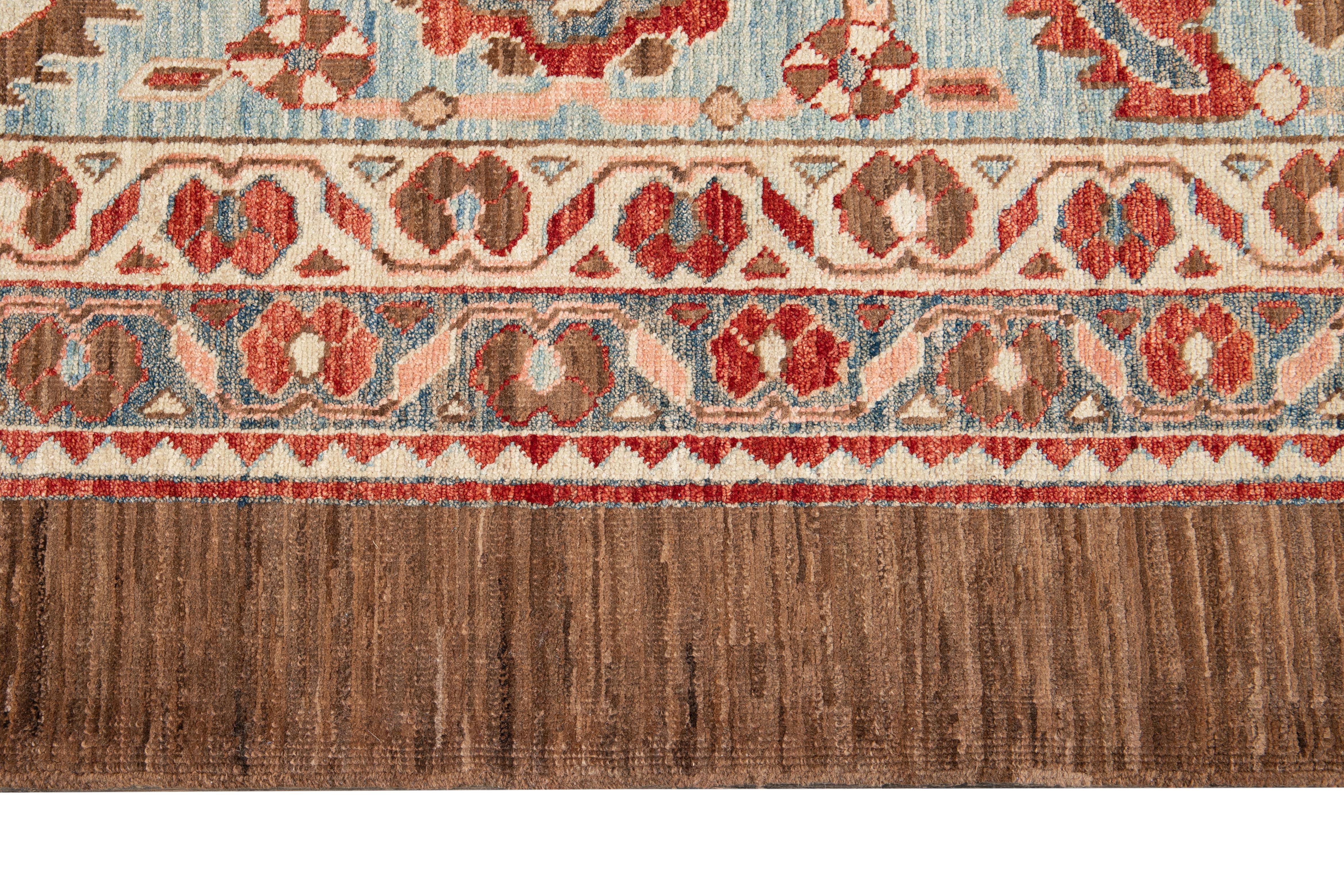 Laine tapis indien en laine moderne du 21e siècle en vente