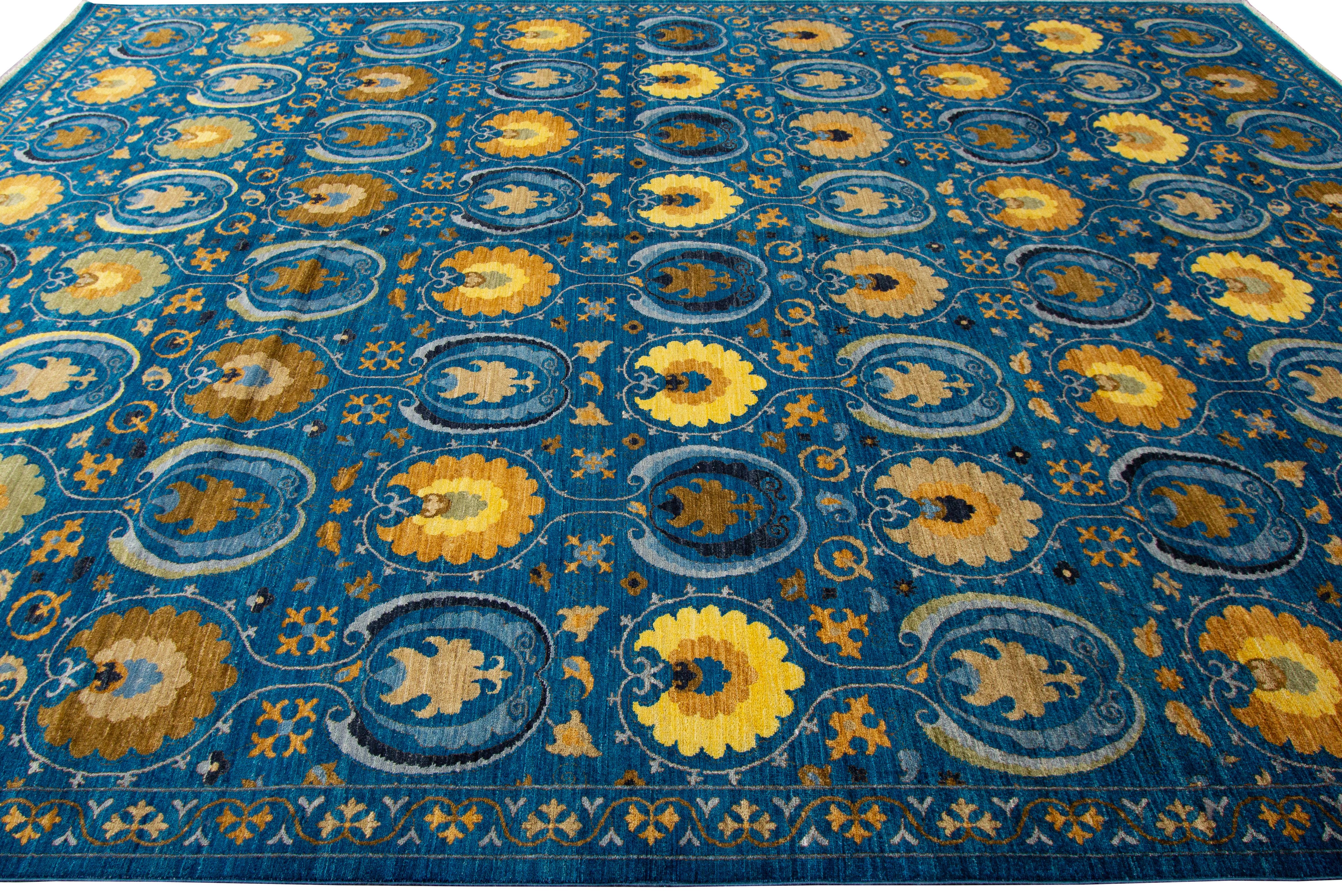21st Century Modern Indian wool Rug For Sale 3