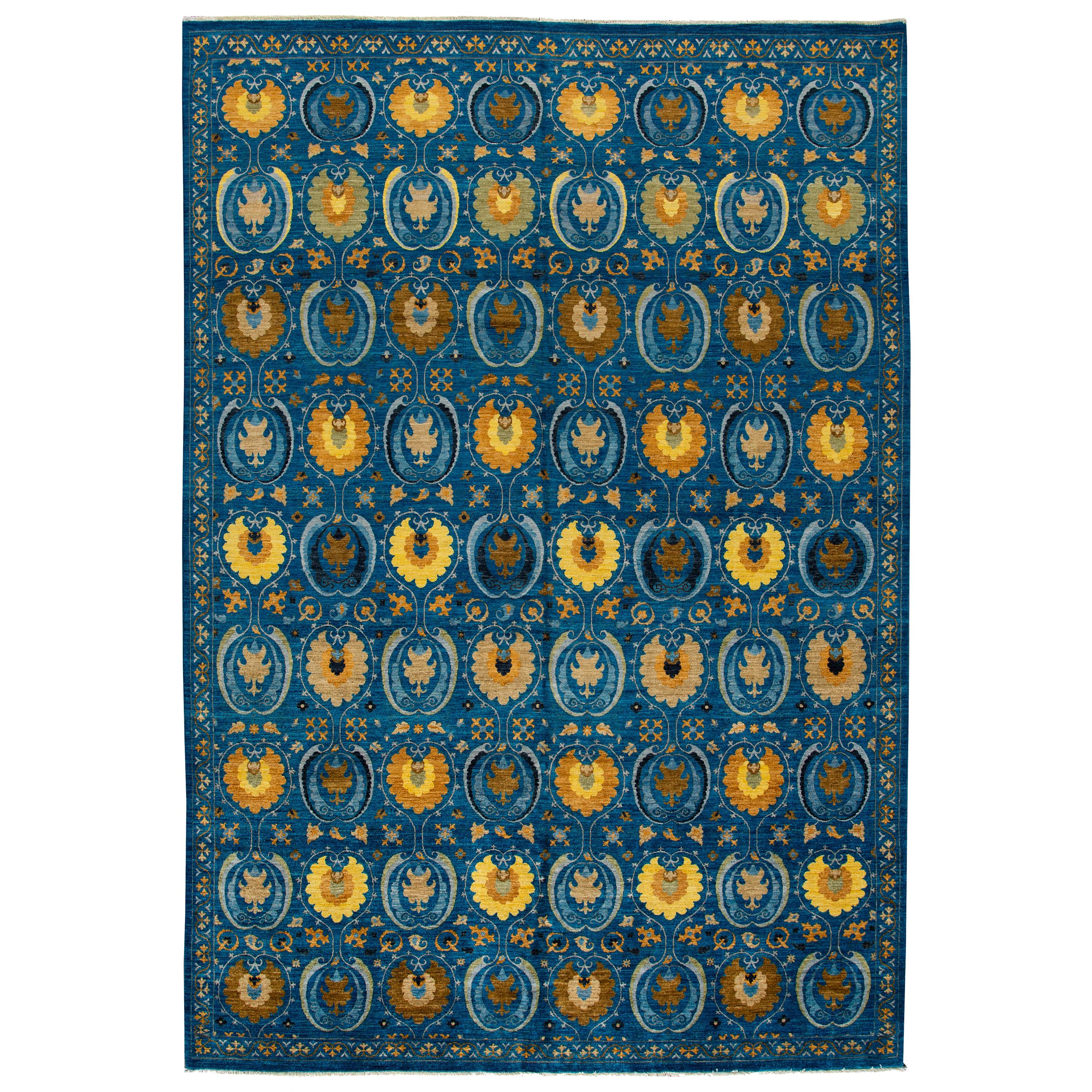 21st Century Modern Indian wool Rug For Sale