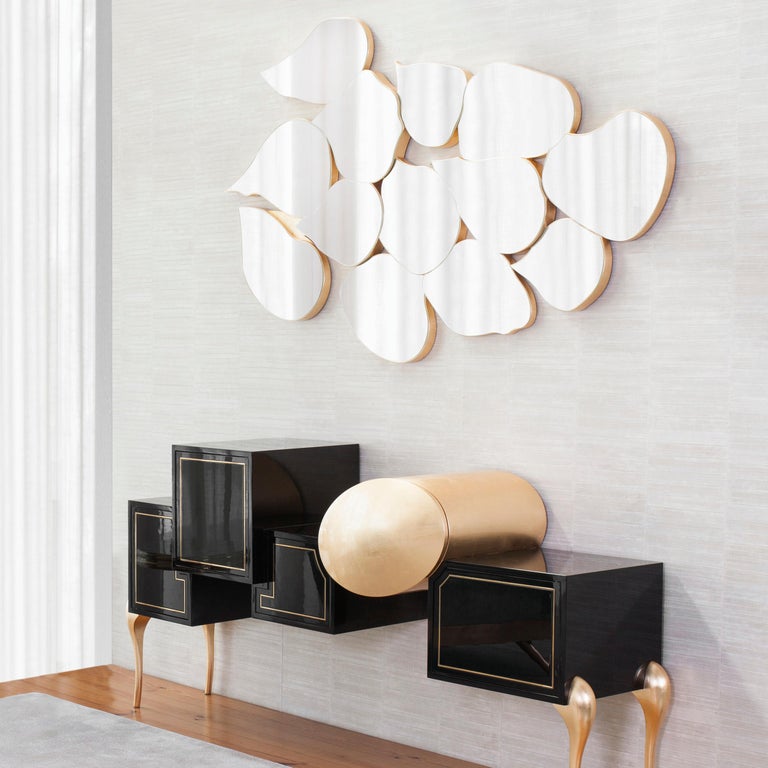 21st Century Modern Infinity 8 Wall Mirror Handcrafted in Portugal by Greenapple For Sale 3