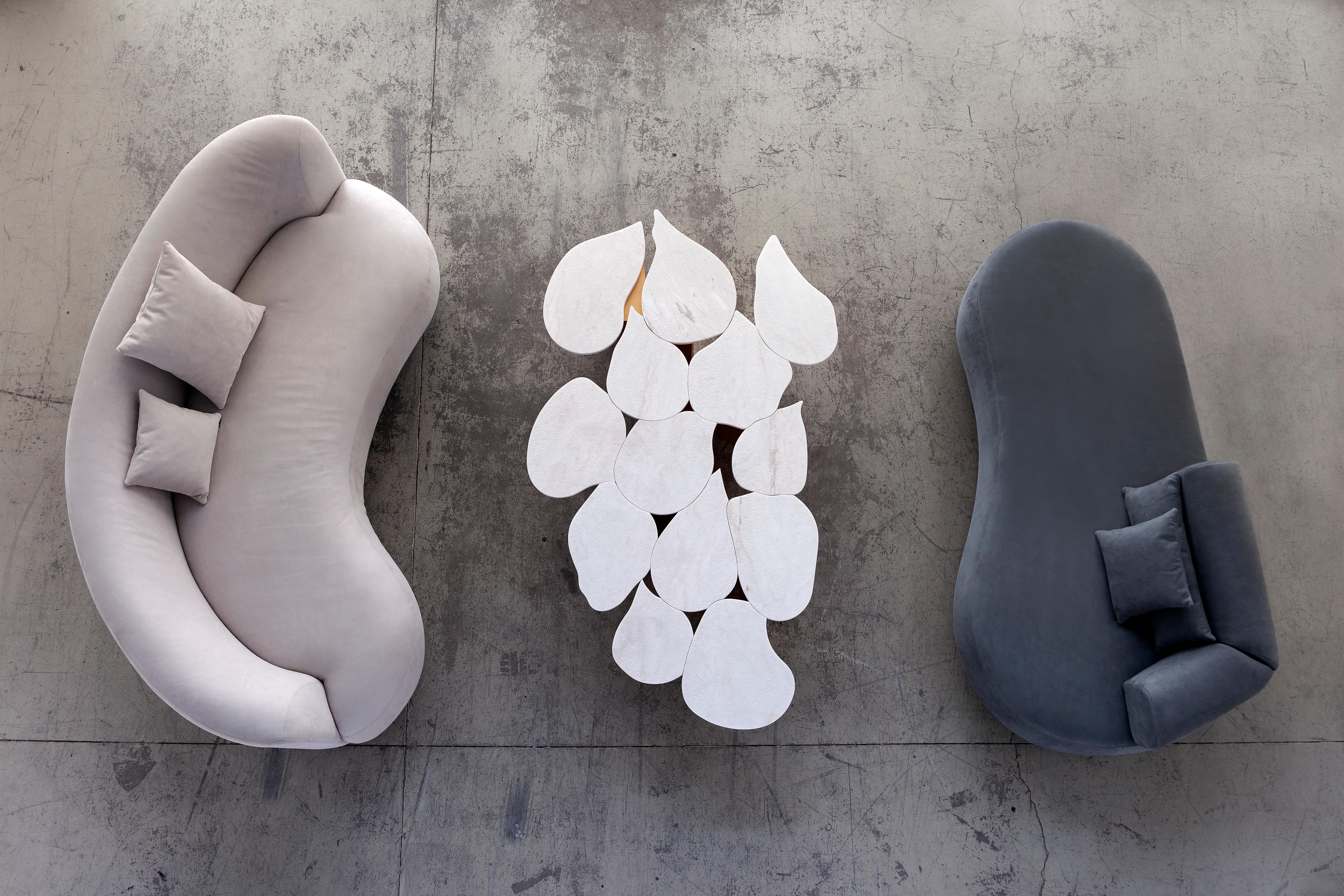 Laqué Tables basses Infinity, marbre de Carrare, fabriquées à la main au Portugal par Greenapple en vente