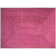 Modern Jute Handwoven Carpet Rug by Kilombo Home in Pink