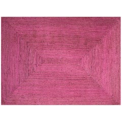 21st Century Modern Jute Carpet Rug by Kilombo Home in Pink