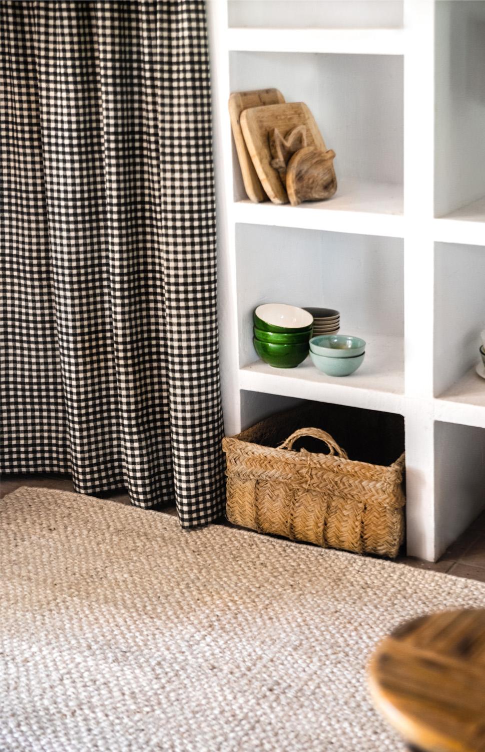 Modern Handwoven Jute Carpet Rug Ivory Basket 2