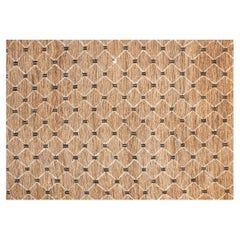 Modern Handwoven Jute Carpet Rug by Kilombo Home Natural Colors Diamonds