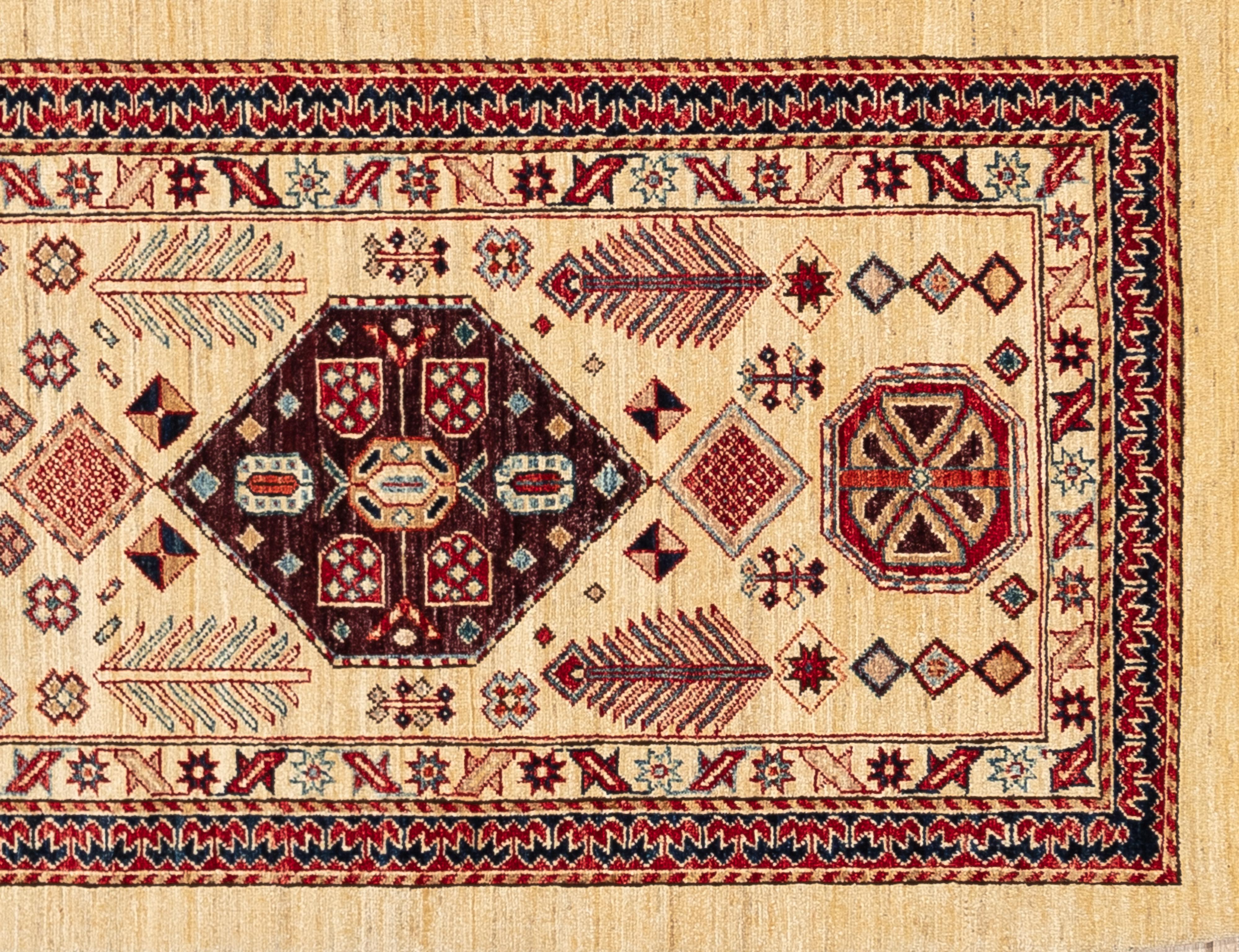 Hand-Woven 21st Century Modern Kazak For Sale