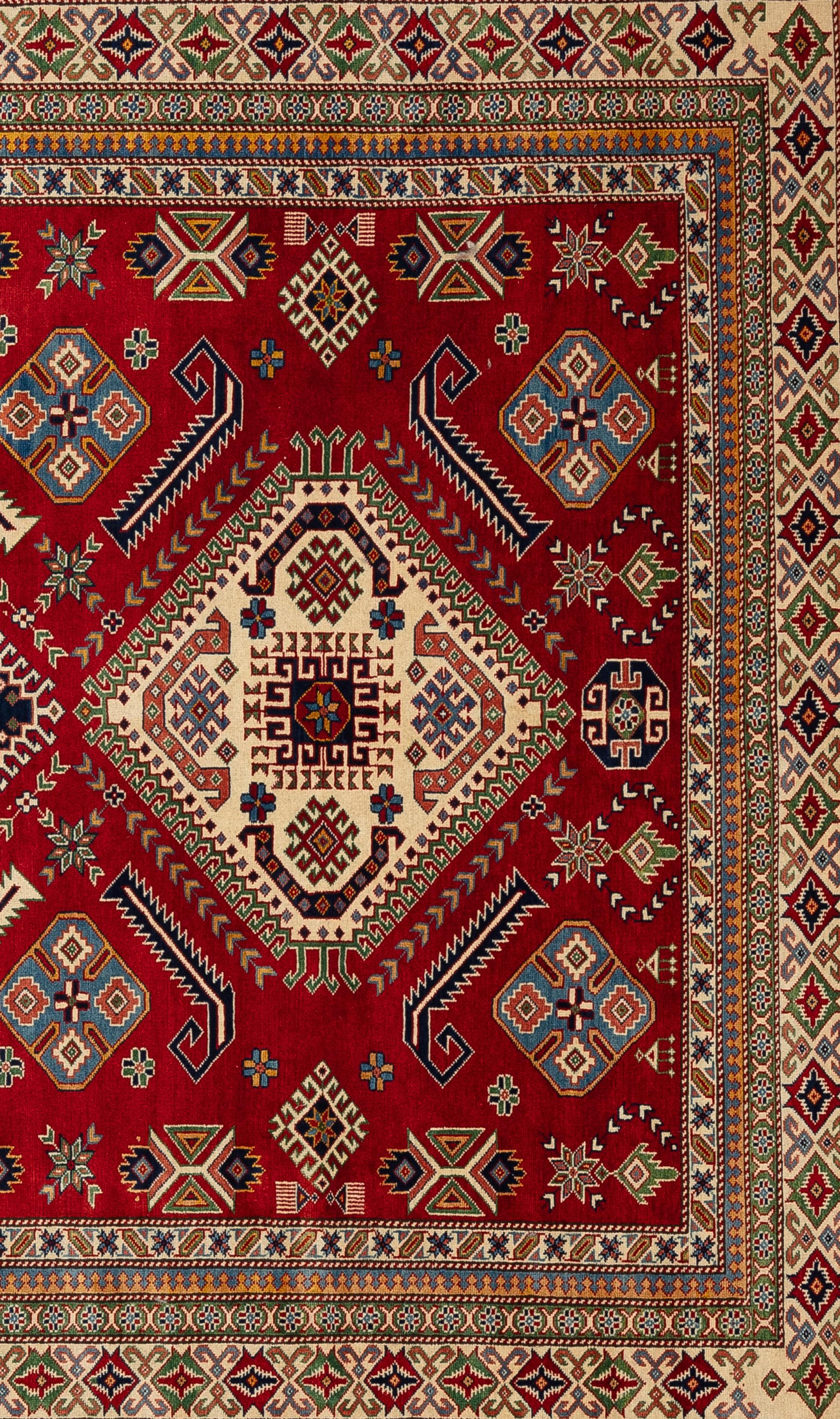 Hand-Woven 21st Century Modern Kazak For Sale