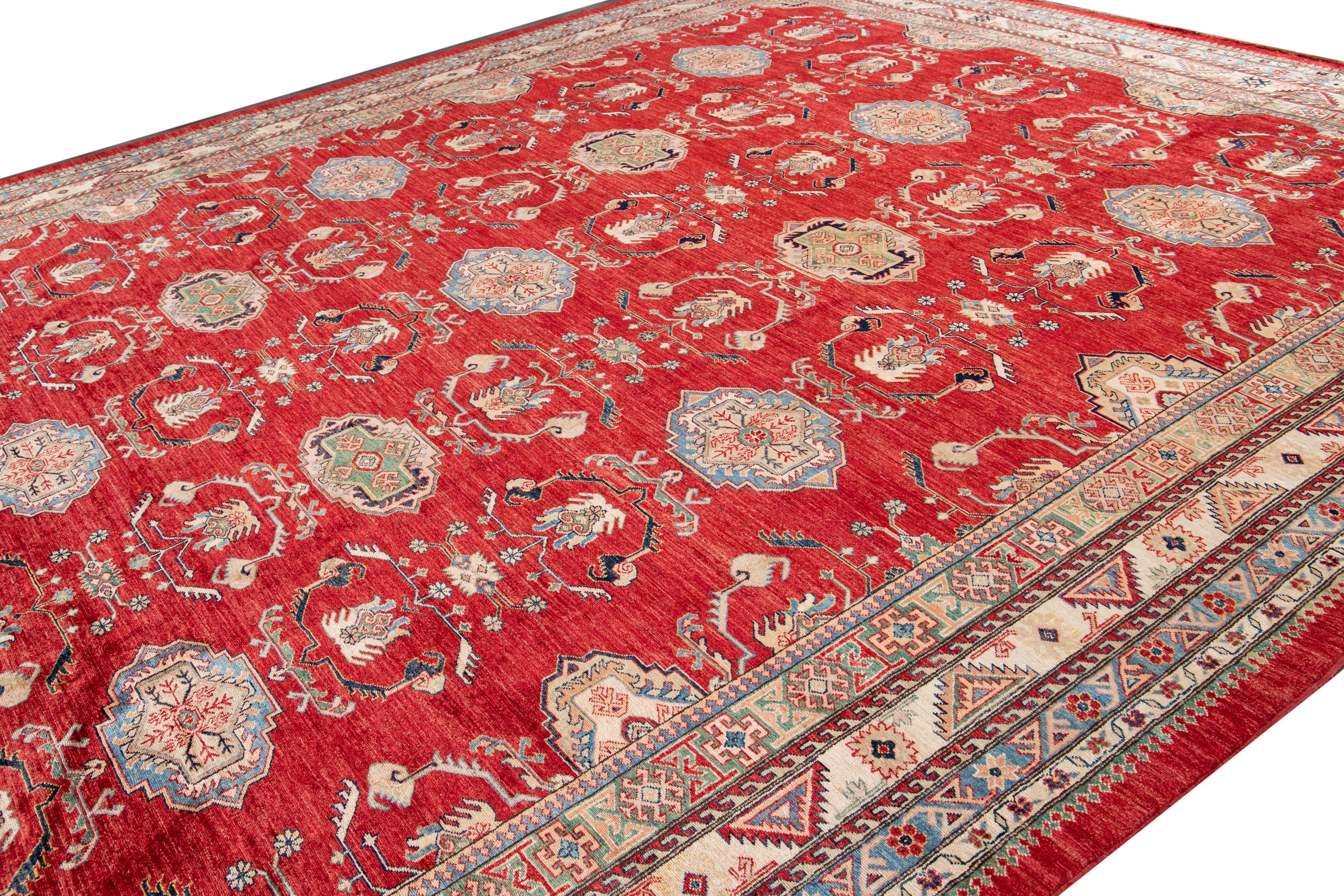 21st Century Modern Kazak Wool Rug For Sale 4