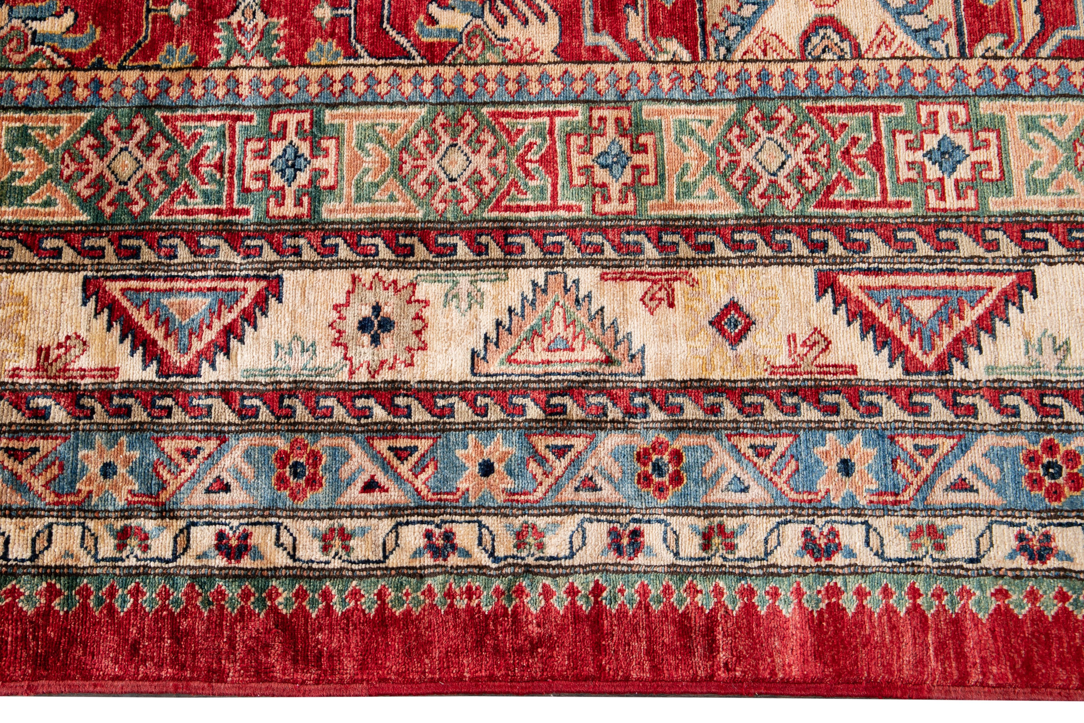 21st Century Modern Kazak Wool Rug For Sale 5