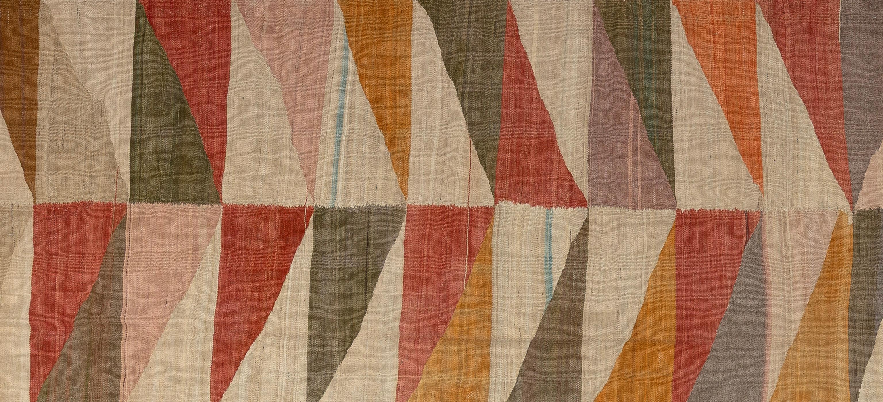 Moderner Kelim des 21. Jahrhunderts (Handgewebt) im Angebot