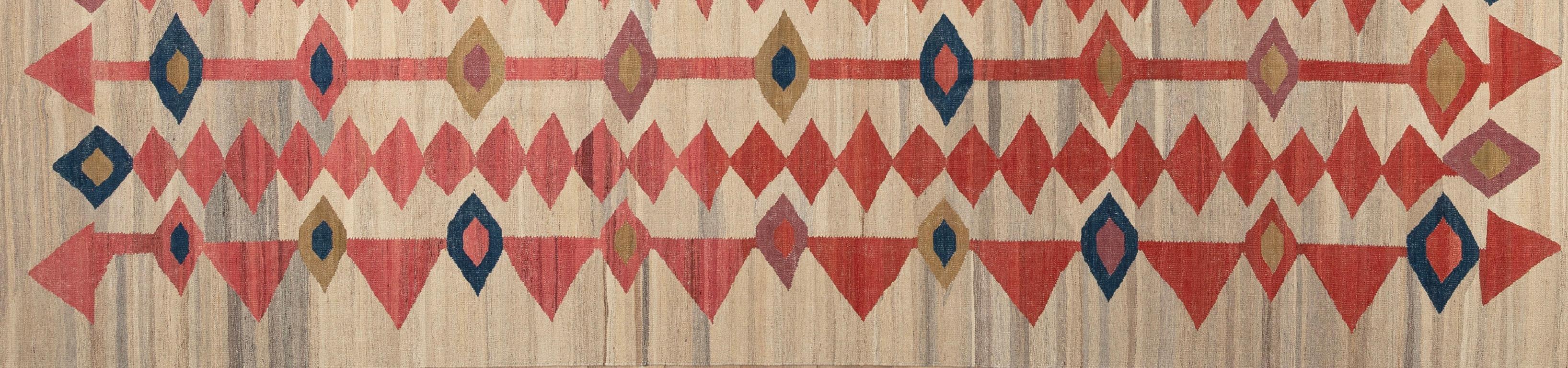 Moderner Kelim des 21. Jahrhunderts (Handgewebt) im Angebot