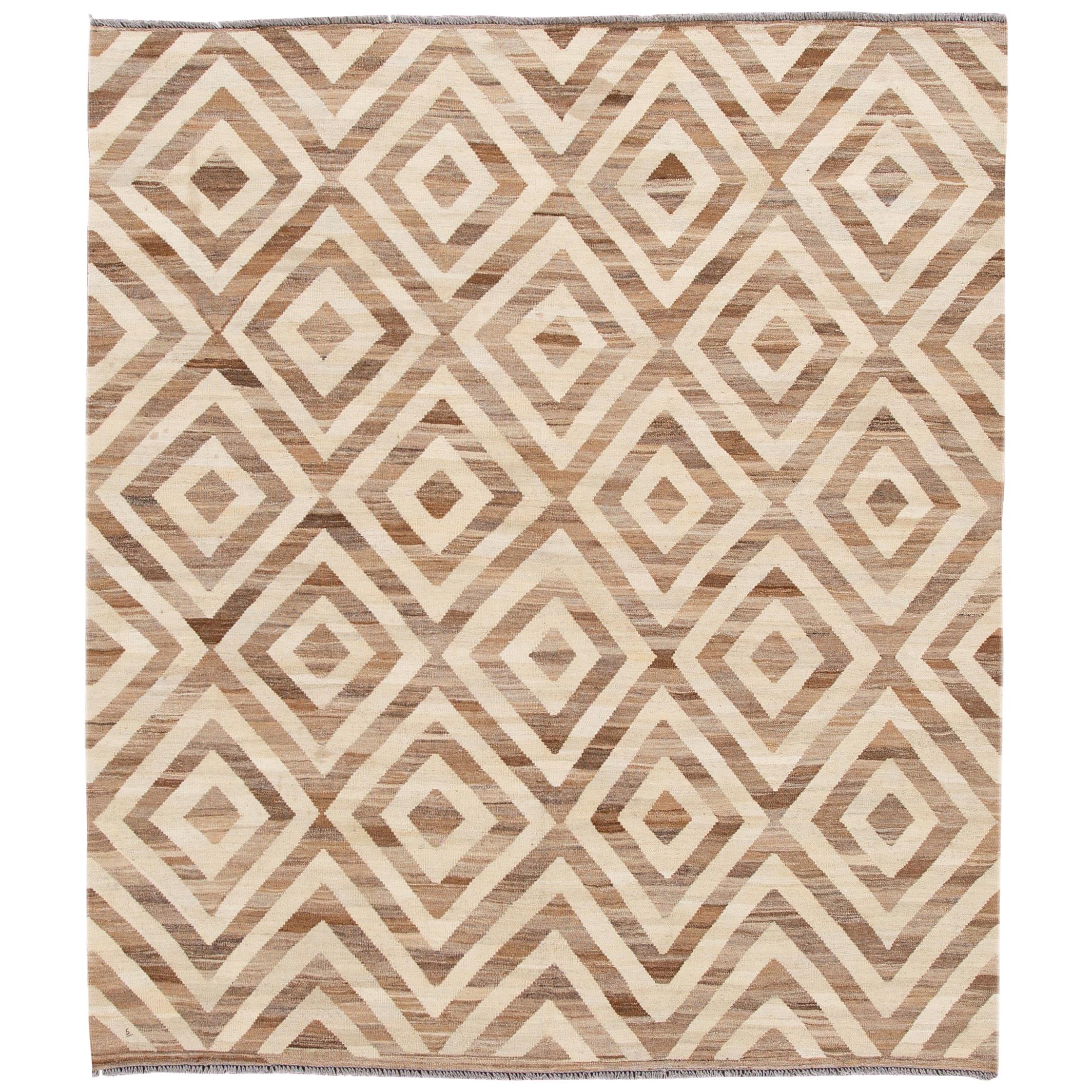 21st Century Modern Kilim Wool Rug For Sale at 1stDibs