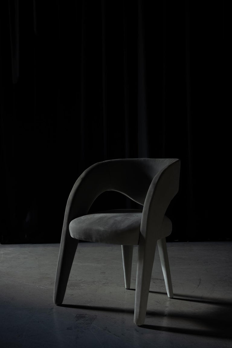 Greenapple Chair, Laurence Chair, Navy Velvet, Handmade in Portugal For Sale 3