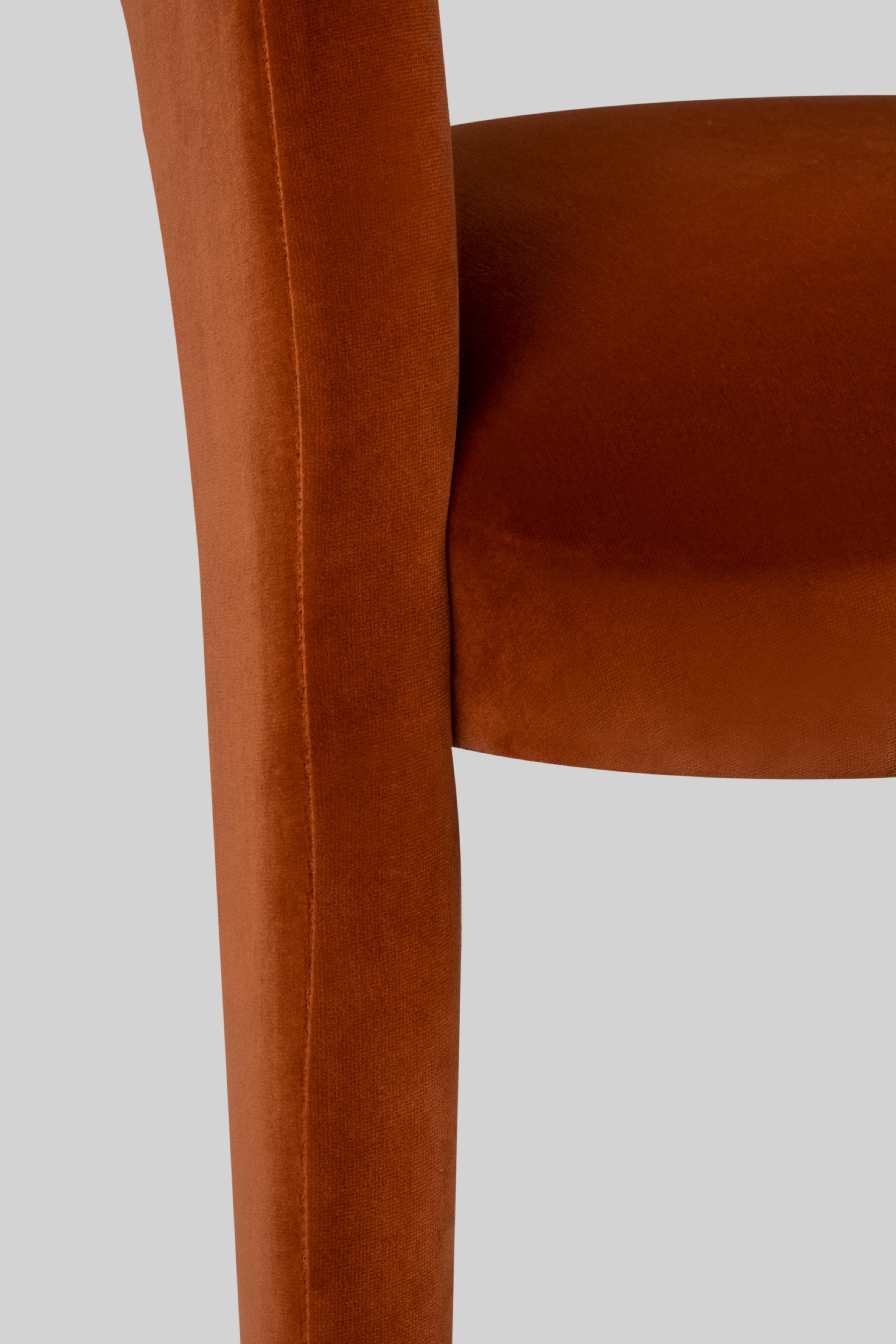 Modern Laurence Dining Chairs, Velvet, Handmade in Portugal by Greenapple For Sale 2