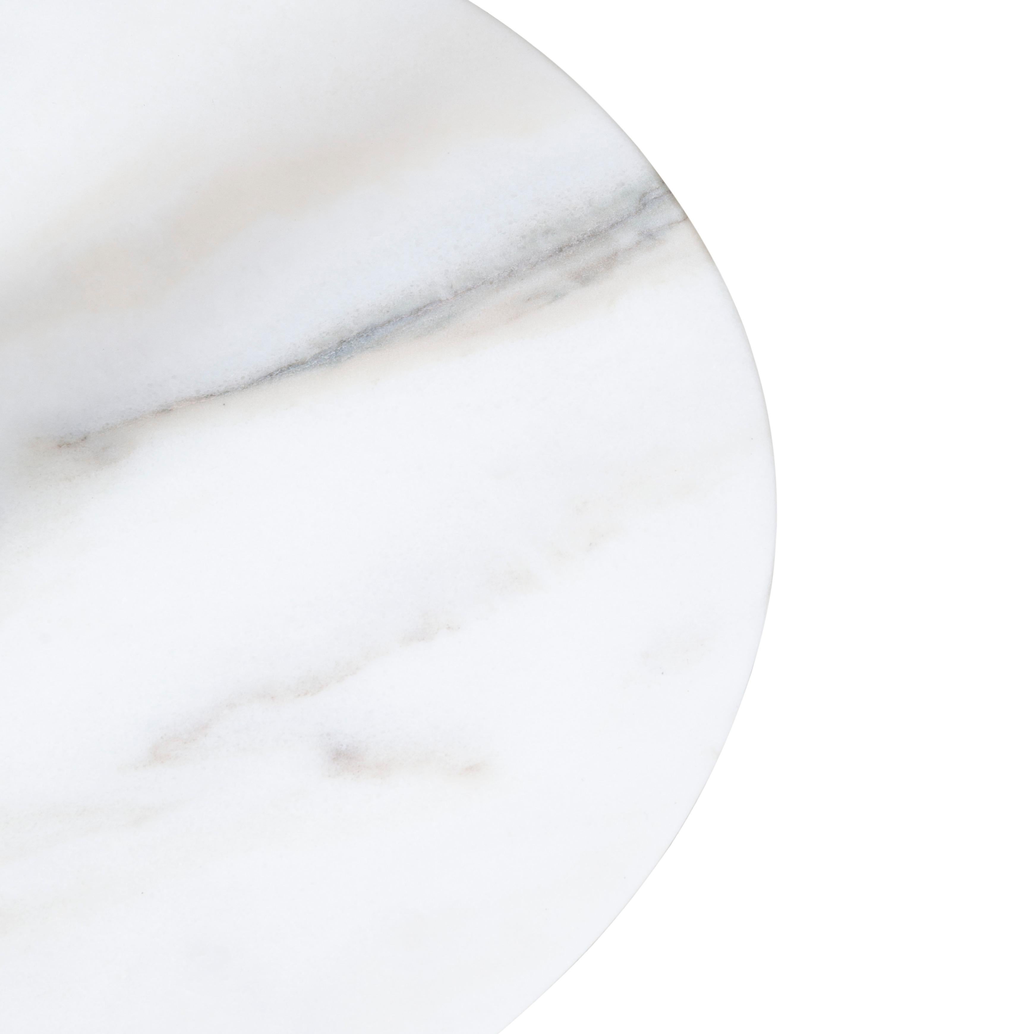 Moderne Lima Bogen Stehleuchte, Eiche Calacatta Marmor, Handgefertigt Portugal Greenapple im Angebot 3