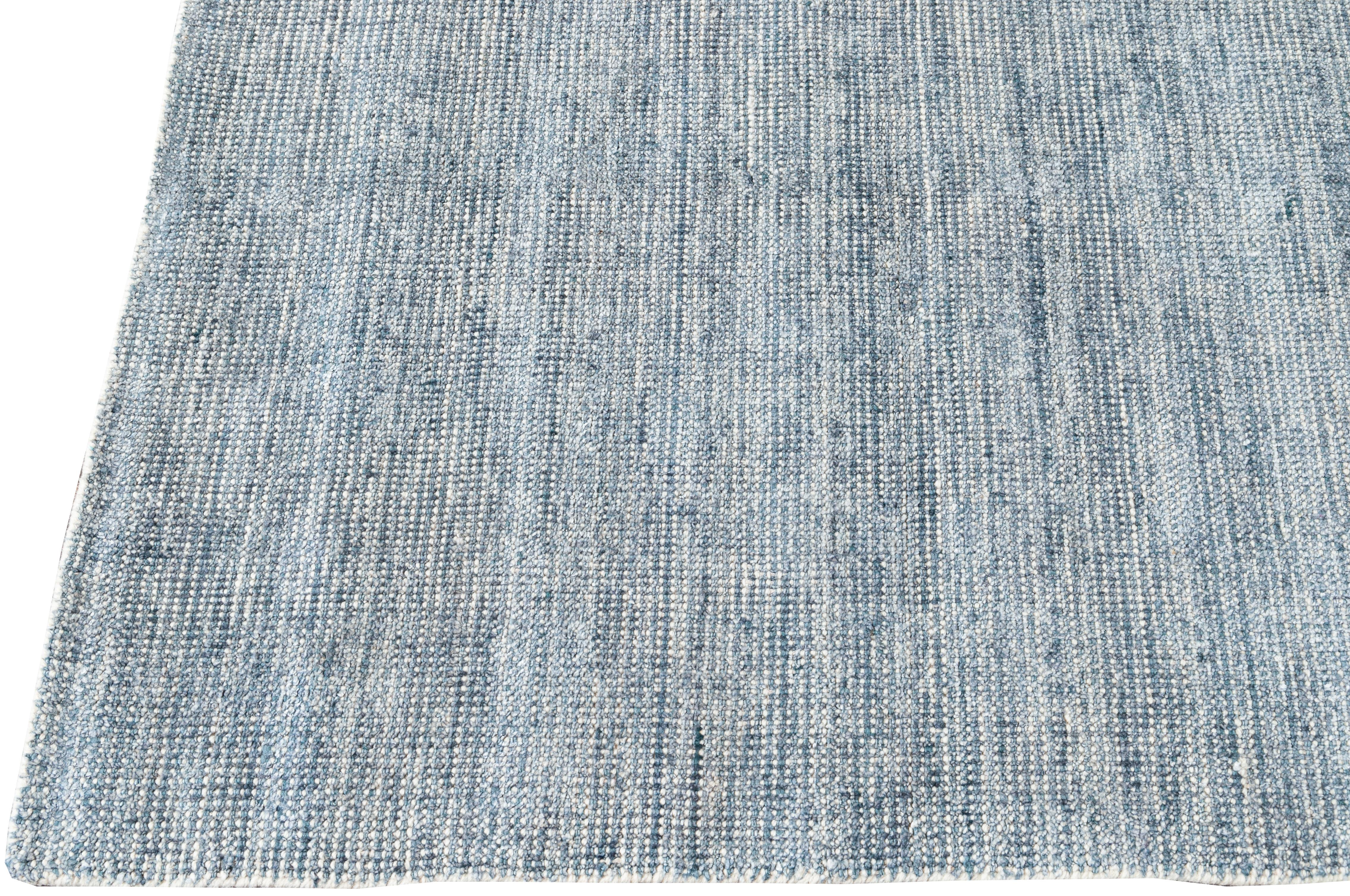 Hand-Crafted 21st Century Modern Loop/Cut Groove Rug For Sale