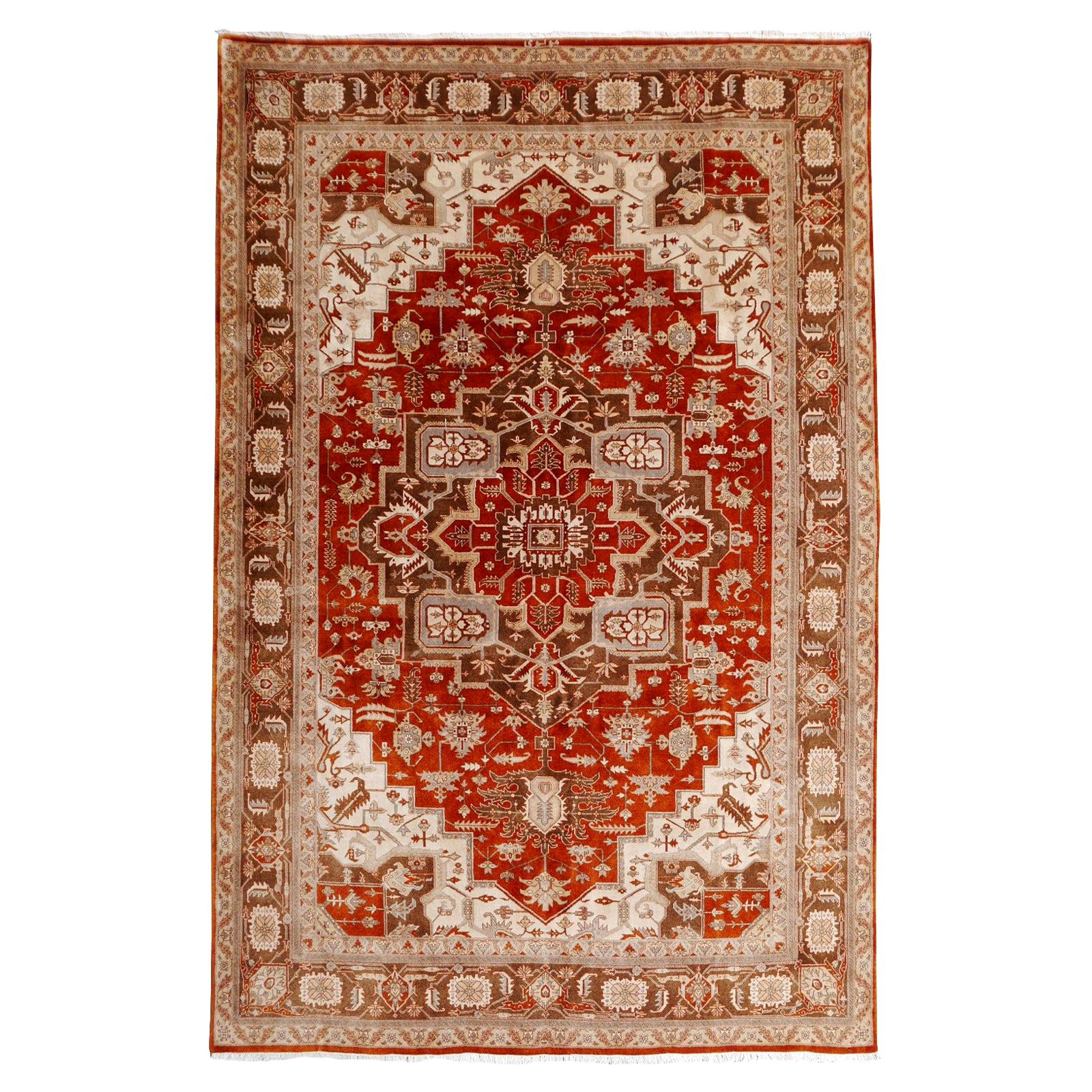 21st Century Modern Luxury Indian Rug with Herz Design Centemporary Colors