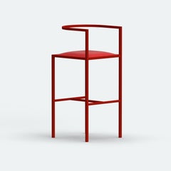 21° secolo, Moderno, Sgabello da bar Maçka, Struttura e rivestimento in metallo verniciato a polvere