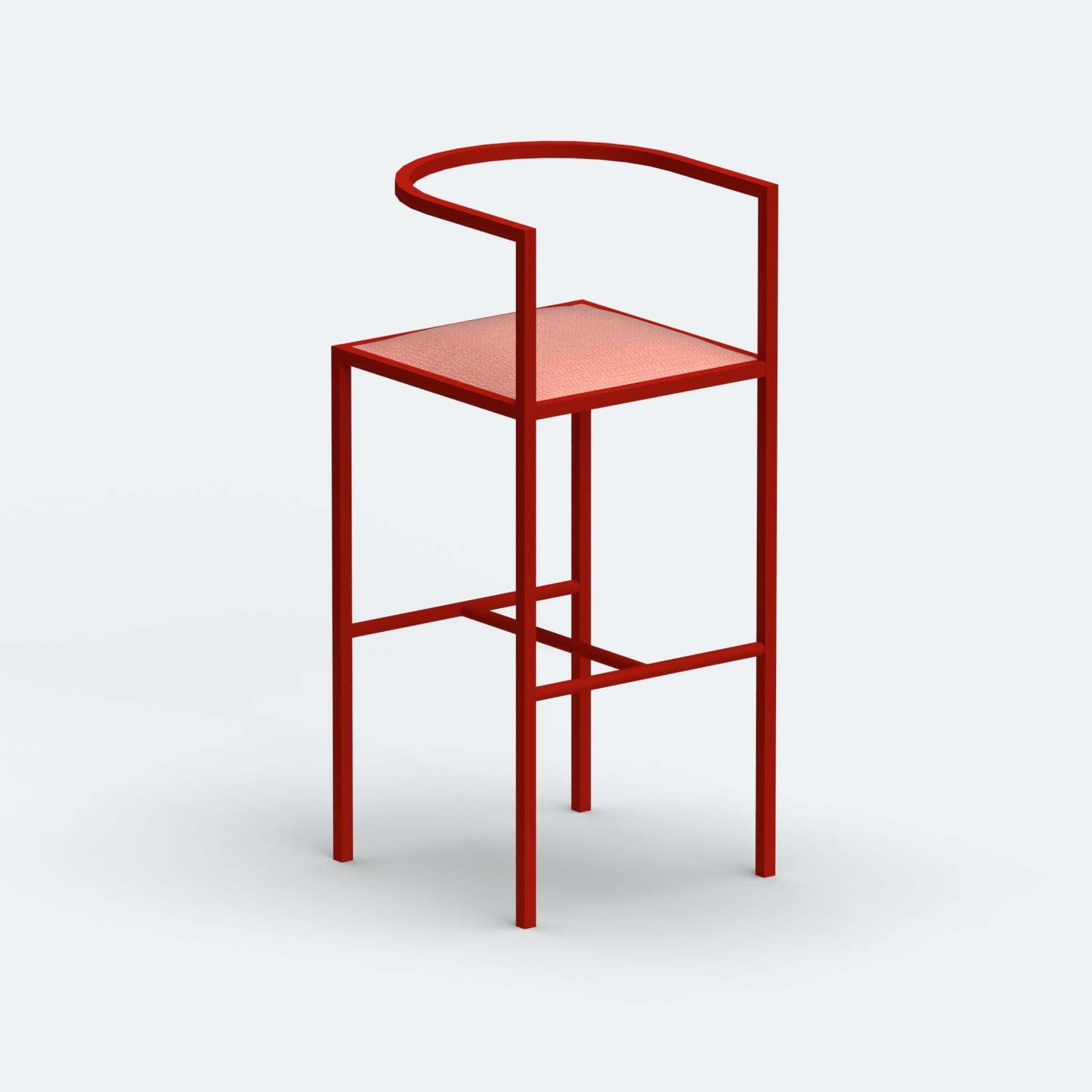 Moderne 21ème siècle, Modernity, Tabouret de bar Maçka, structure en métal peint par poudrage et tapisserie d'ameublement en vente