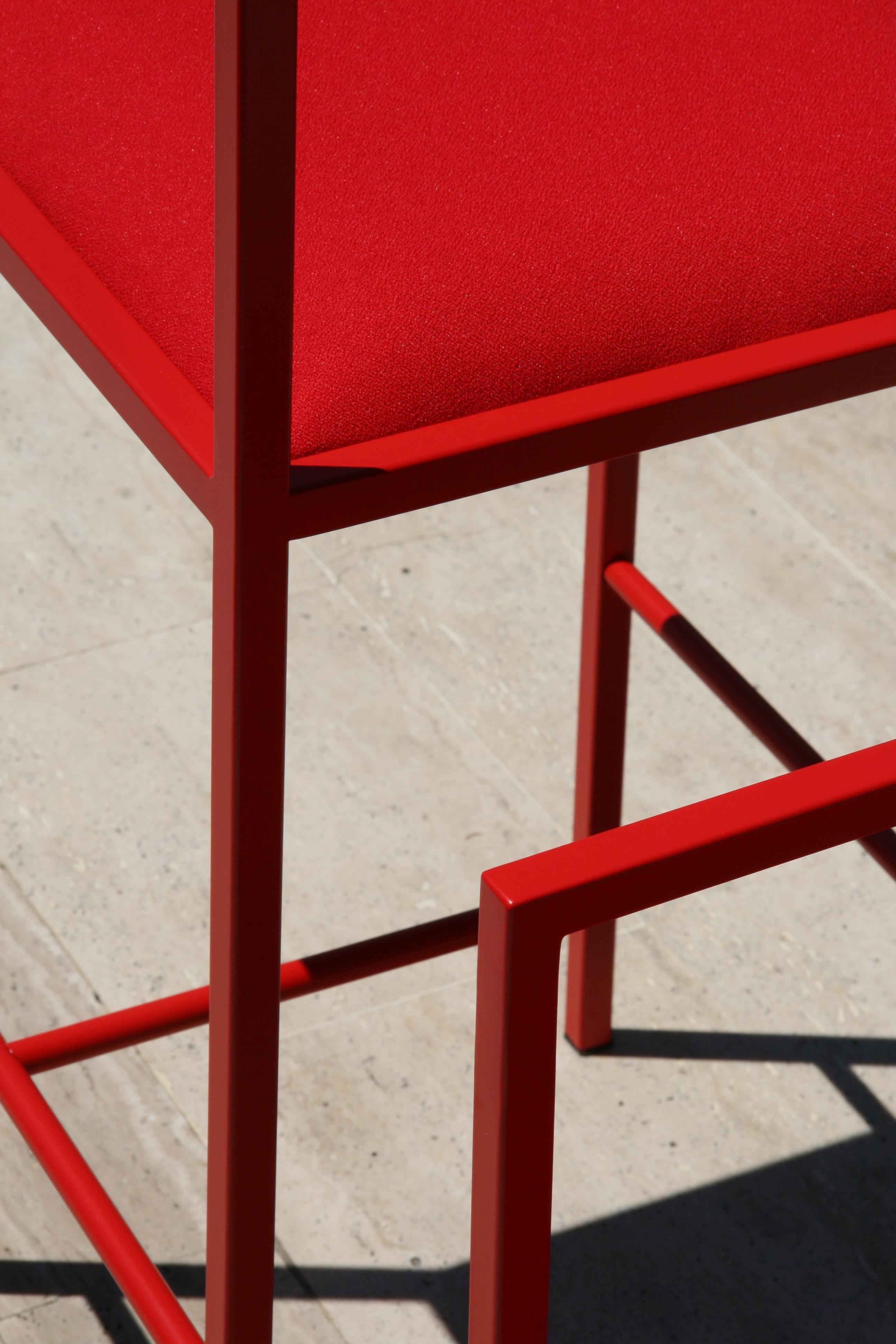 21ème siècle, Modernity, Tabouret de bar Maçka, structure en métal peint par poudrage et tapisserie d'ameublement Neuf - En vente à İstanbul, İstanbul
