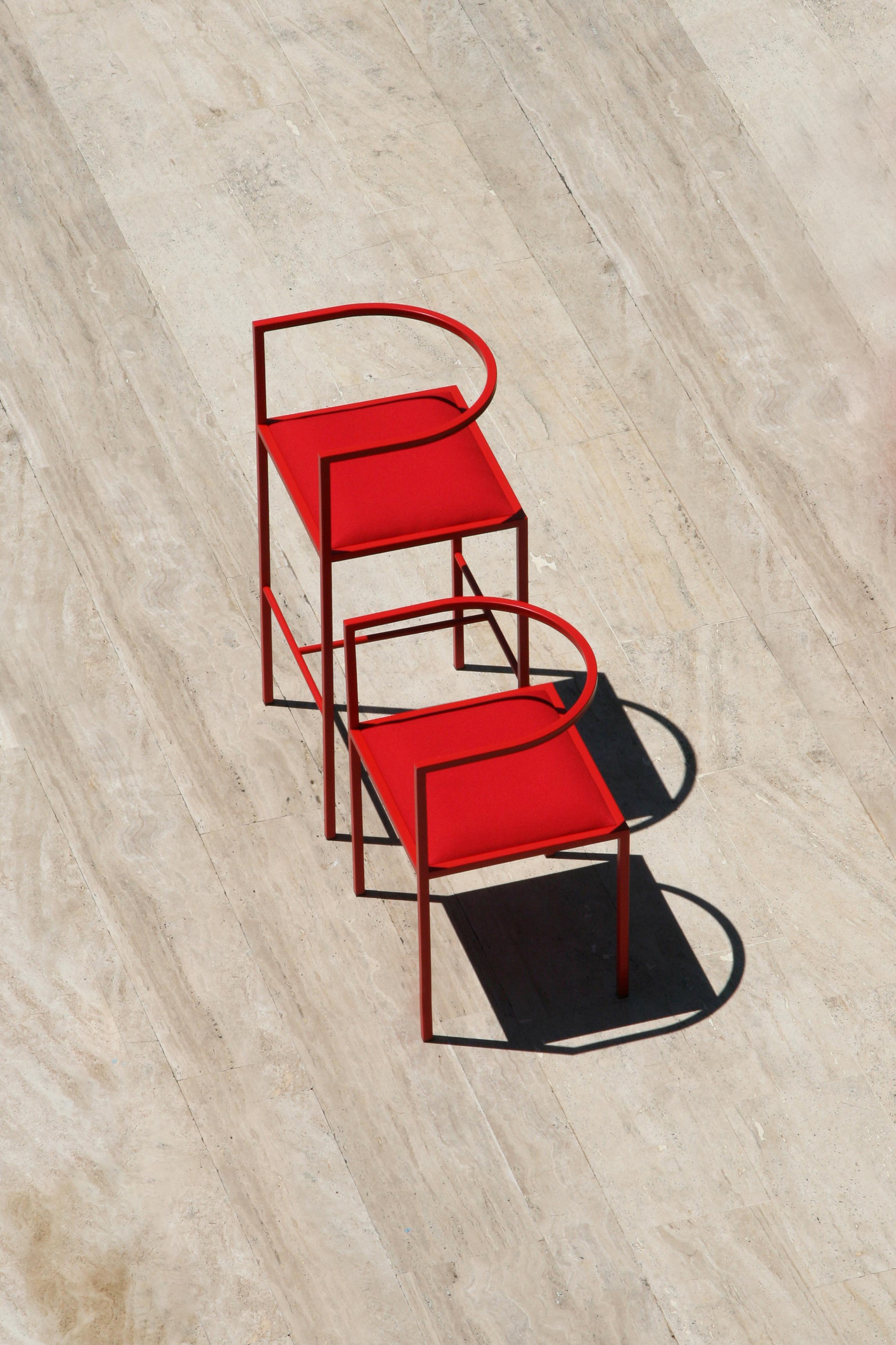 Siglo XXI, Moderno, Taburete de bar Maçka, Estructura y tapicería de metal con recubrimiento de polvo Acero inoxidable en venta