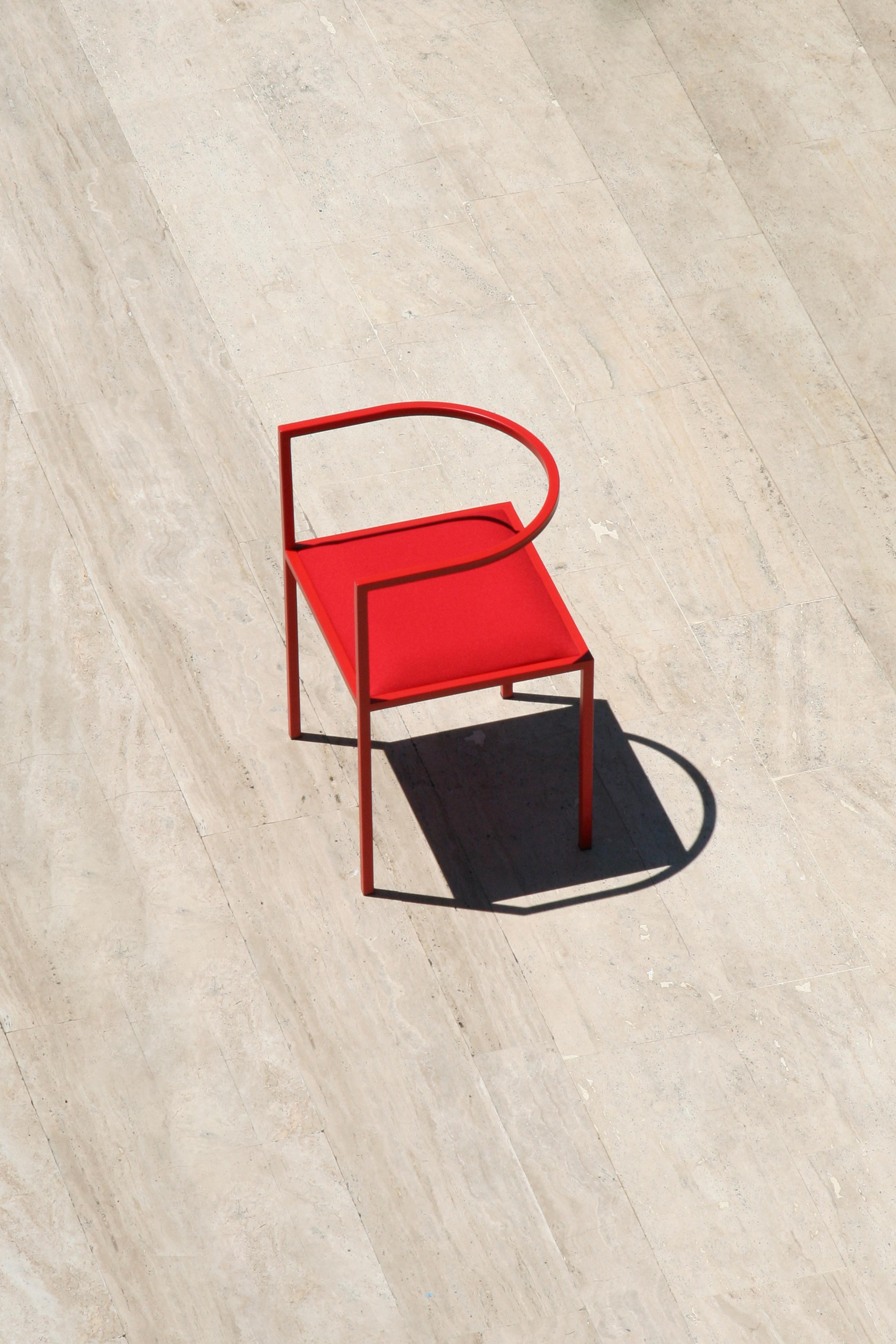 Powder-Coated 21st Century, Modern, Maçka Chair, Powder Coated Structure & Upholstery For Sale