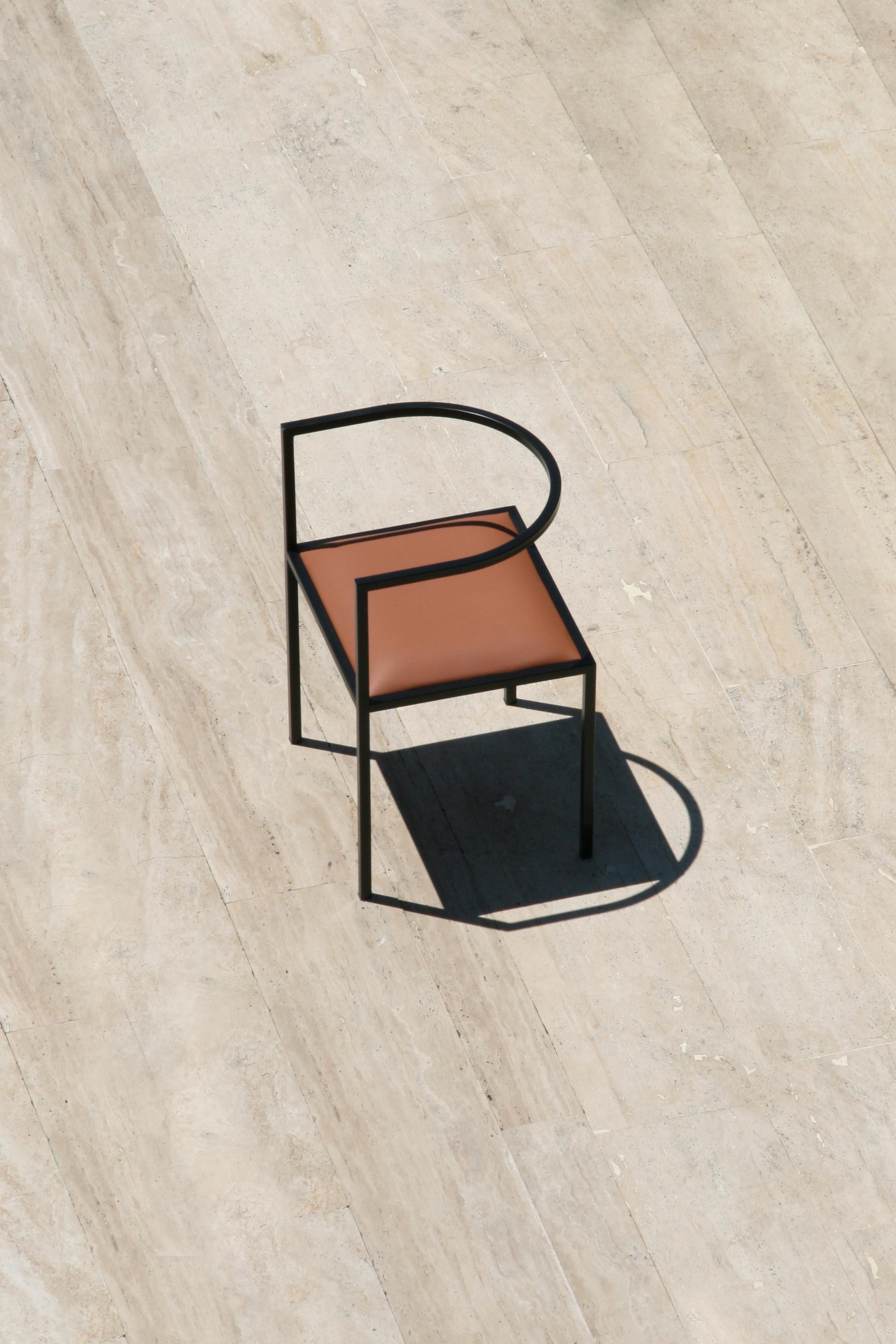 Contemporary 21st Century, Modern, Maçka Chair, Powder Coated Structure & Upholstery For Sale
