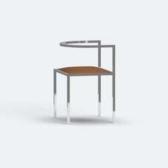 21st Century, Modern, Maçka Chair, Stainless Steel Structure & Upholstery