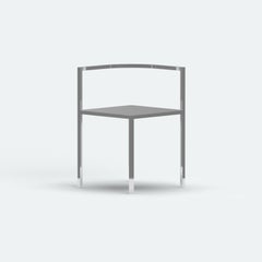 21° secolo, Moderno, Sedia angolare Maçka, Struttura e seduta in acciaio inox