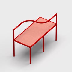 21st Century, Modern, Maçka Love Bench, Coated Metal Structure & Upholstery