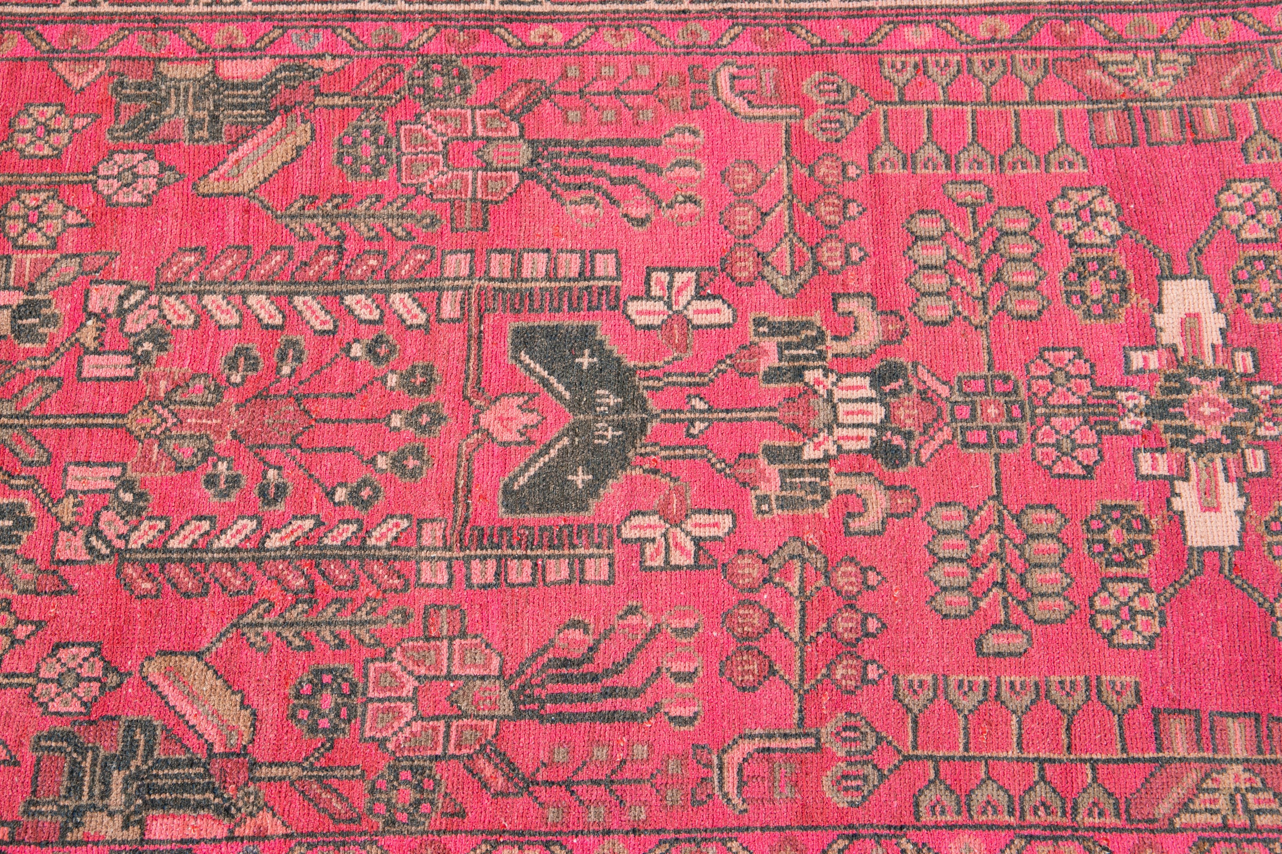 Persian Early-20th Vintage Malayer Wool Runner Rug For Sale