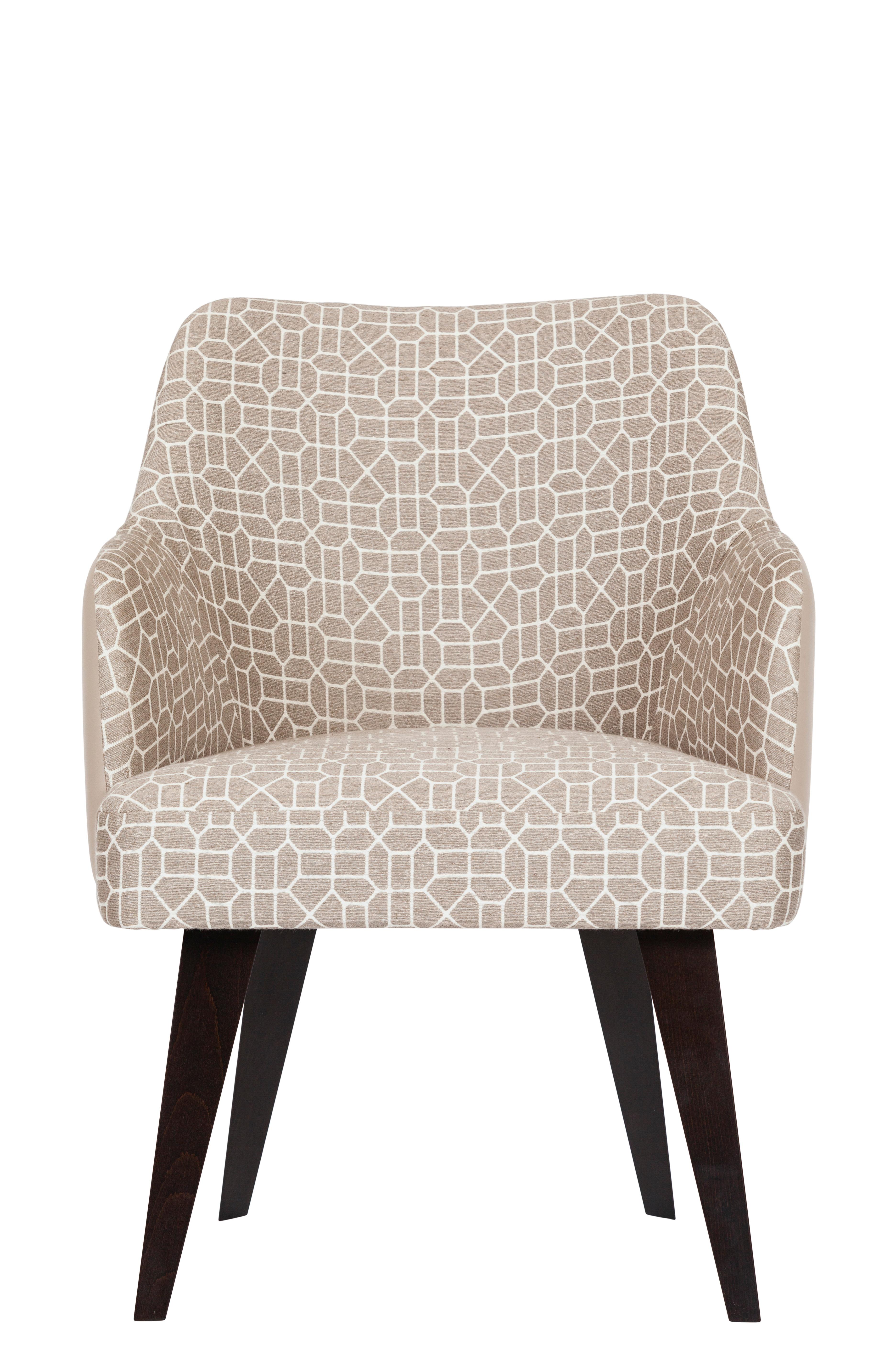 Modern Margot Dining Chairs, Cream Leather, Handmade in Portugal by Greenapple For Sale 3