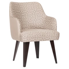 Modern Margot Chair in Beige Cream Leather Handcrafted by Greenapple