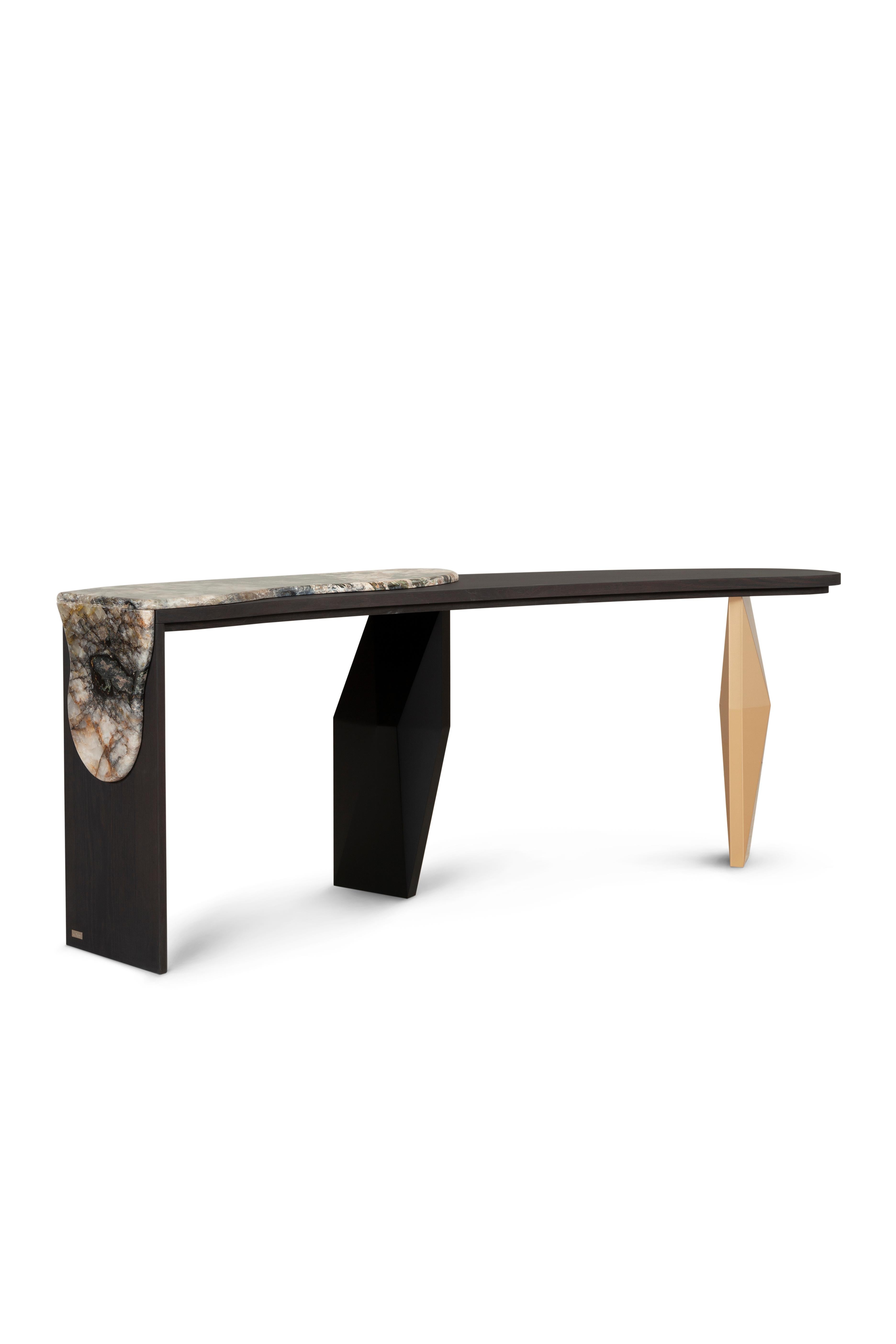 natural stone console table