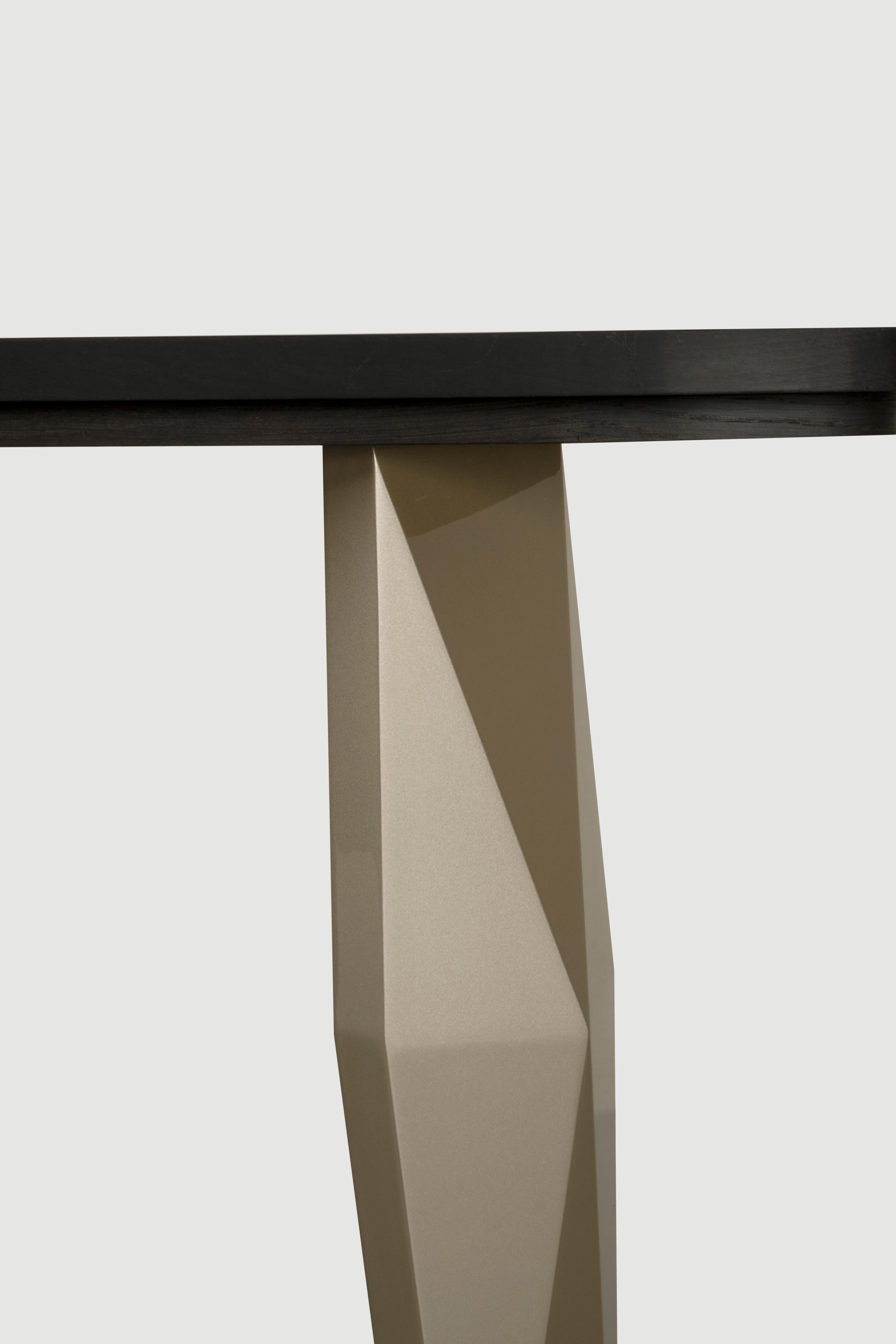 Onyx Modern Menir Console Table, Calacatta Viola Marble Handmade Portugal Greenapple For Sale