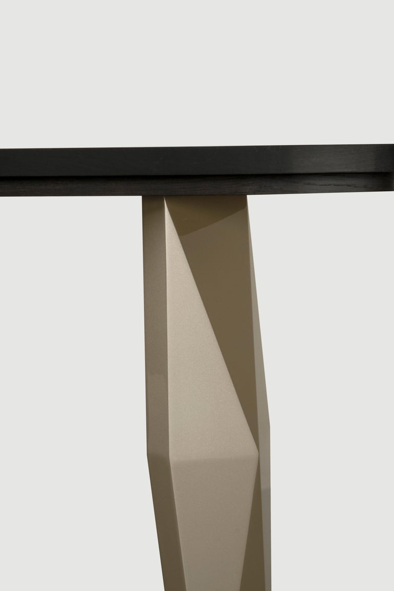 Contemporary Modern Menir Console with Calacatta Viola Marble by Greenapple For Sale 4