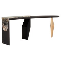 Modern Menir Console with Patagonia Granite Handcrafted by Greenapple
