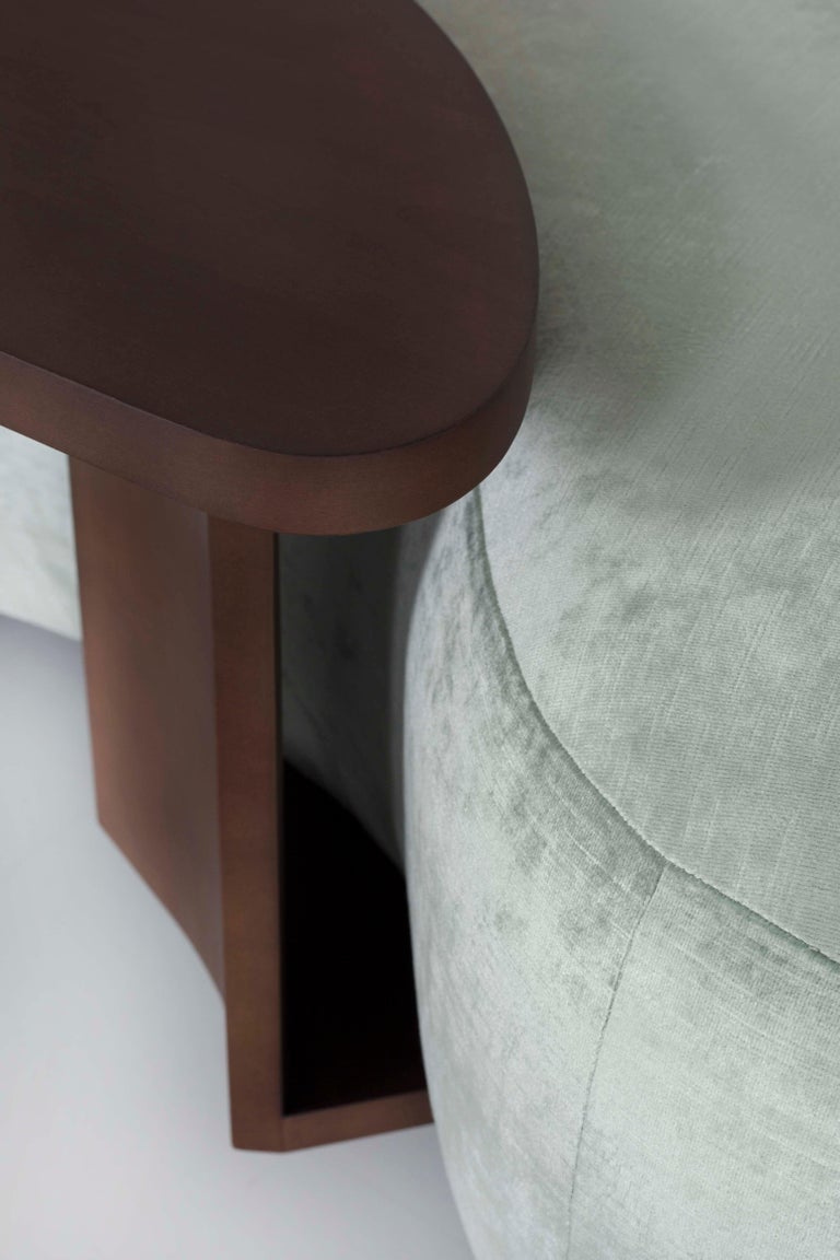 Portuguese Modern Minho Chaise Longue Upholstered in DEDAR Velvet by Greenapple For Sale